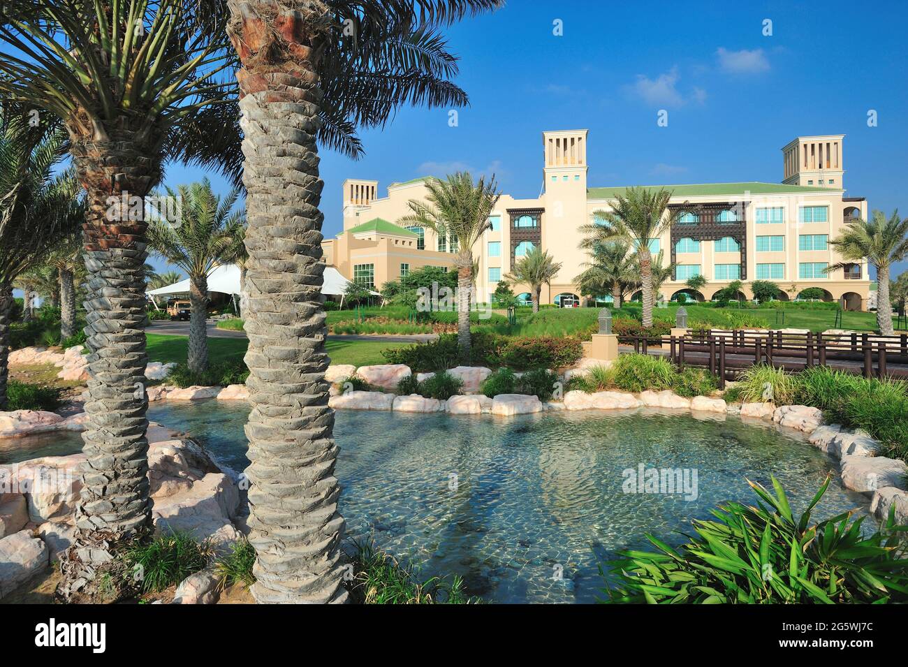 VEREINIGTE ARABISCHE EMIRATE. ABU DHABI. AUF DER KLEINEN INSEL SIR BANI YAS IM PERSISCHEN GOLF BEFINDEN SICH DREI HOTELS DER ANANTARA-GRUPPE WIE SIE Stockfoto