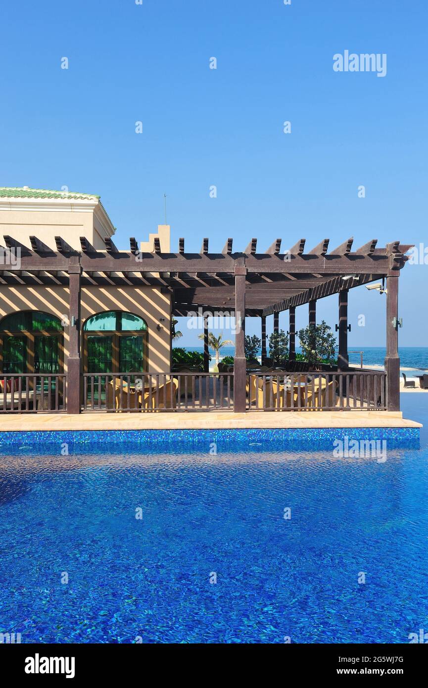 VEREINIGTE ARABISCHE EMIRATE. ABU DHABI. AUF DER KLEINEN INSEL SIR BANI YAS IM PERSISCHEN GOLF BEFINDEN SICH DREI HOTELS DER ANANTARA-GRUPPE WIE SIE Stockfoto