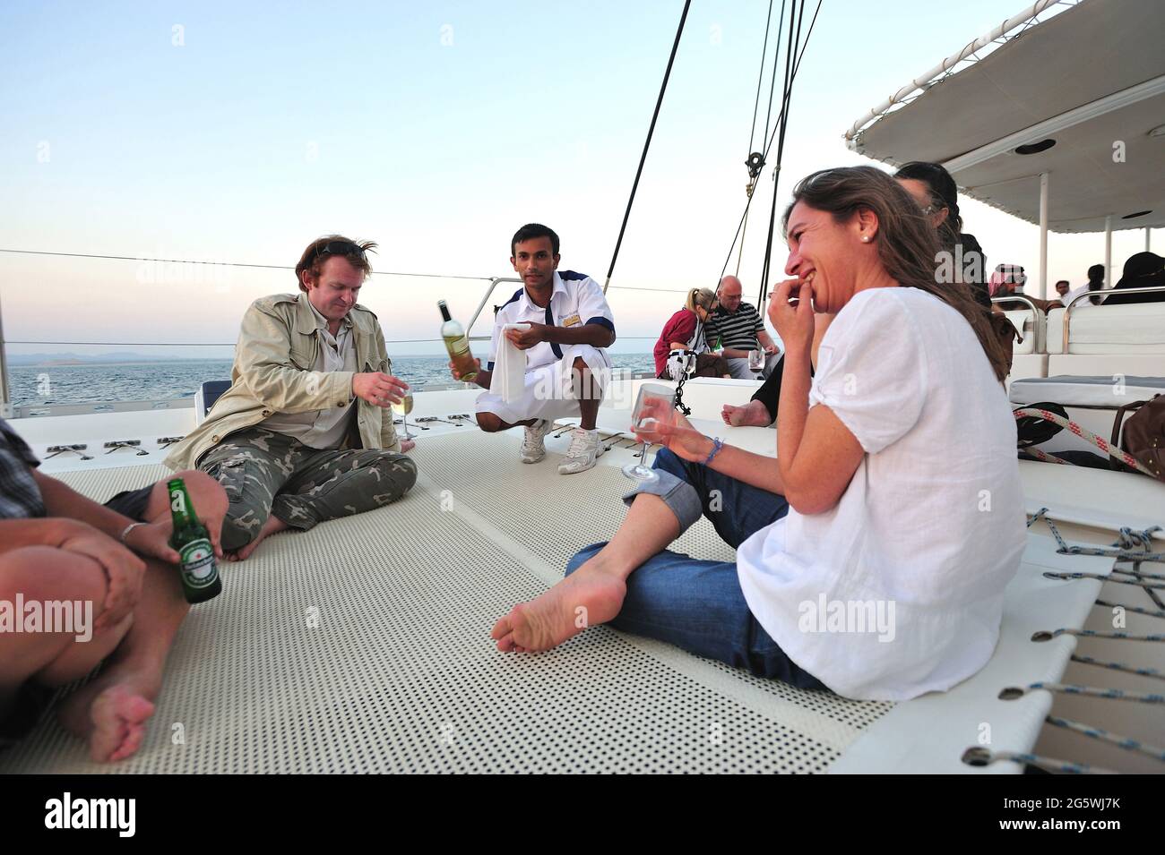 VEREINIGTE ARABISCHE EMIRATE. ABU DHABI. AUF DER KLEINEN INSEL SIR BANI YAS IM PERSISCHEN GOLF BEFINDEN SICH DREI HOTELS DER ANANTARA-GRUPPE, DIE ODER Stockfoto