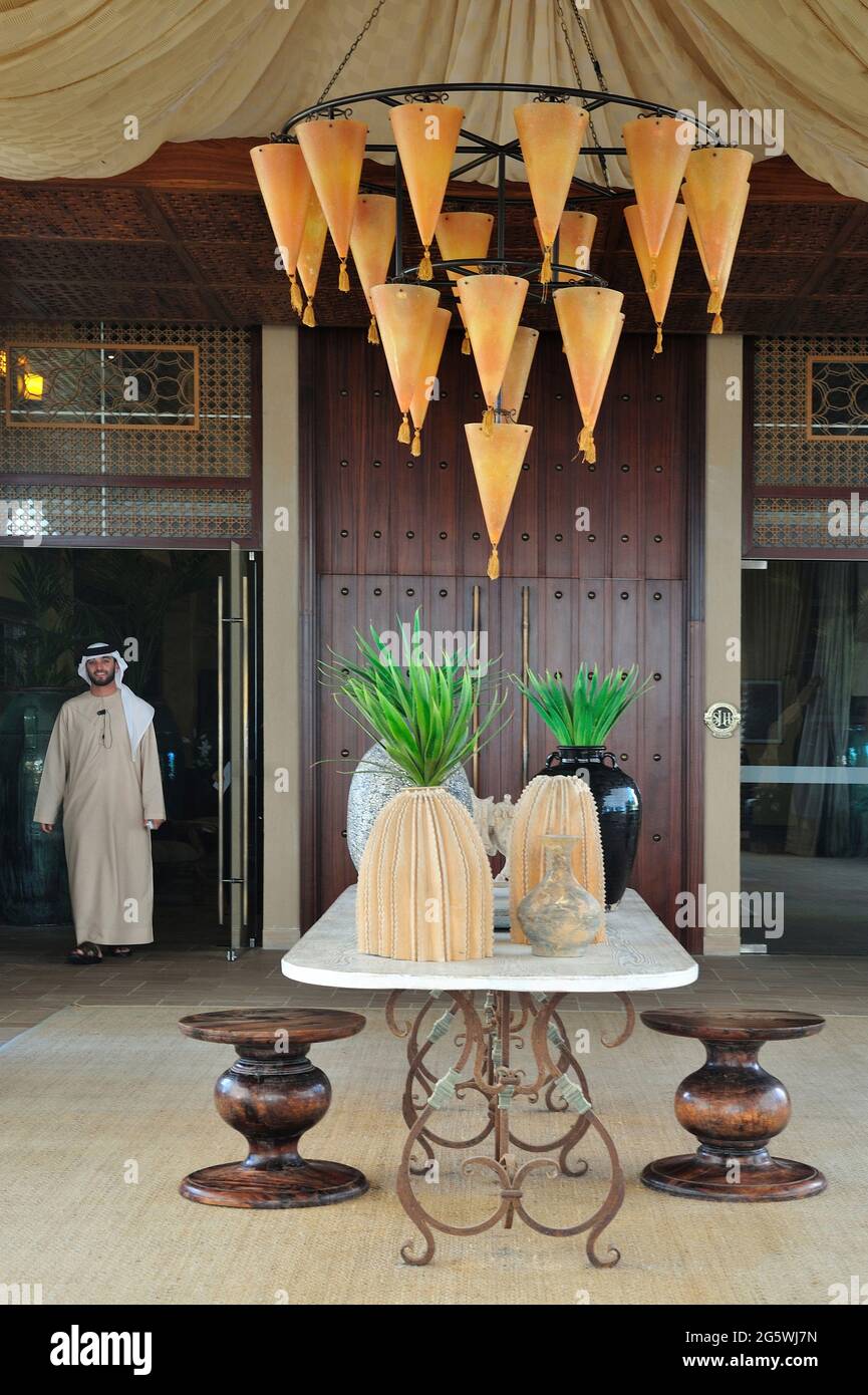 VEREINIGTE ARABISCHE EMIRATE. ABU DHABI. AUF DER KLEINEN INSEL SIR BANI YAS IM PERSISCHEN GOLF BEFINDEN SICH DREI HOTELS DER ANANTARA-GRUPPE WIE SIE Stockfoto