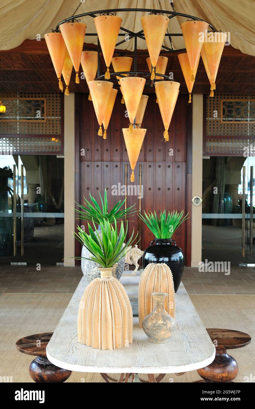 VEREINIGTE ARABISCHE EMIRATE. ABU DHABI. AUF DER KLEINEN INSEL SIR BANI YAS IM PERSISCHEN GOLF BEFINDEN SICH DREI HOTELS DER ANANTARA-GRUPPE WIE SIE Stockfoto