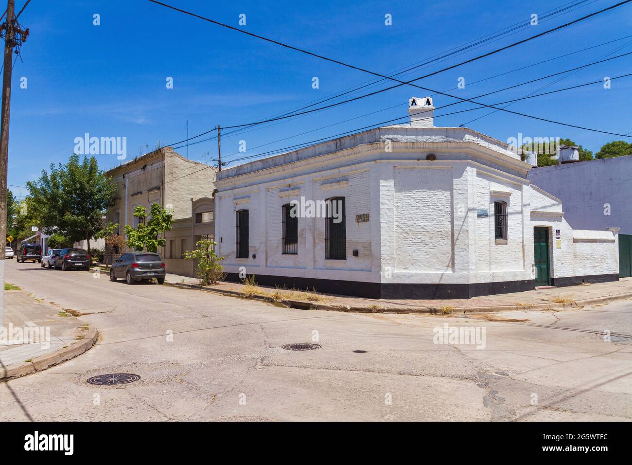 Old Town Corner in San Antonio de Areco, Provinz Buenos Aires, Argentinien Stockfoto Old Town Corner in San Antonio de Areco, Provinz Buenos Aires, Argentinien Stockfoto