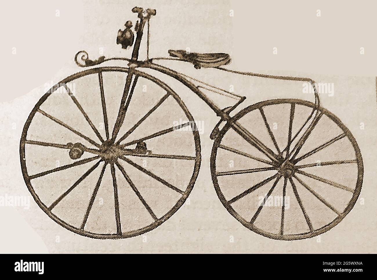 Frühes Fahrrad - EIN Boneshaker (aka Velocipede) aus dem Jahr 1869, ursprünglich in Frankreich im Jahr 1865 gebaut Stockfoto