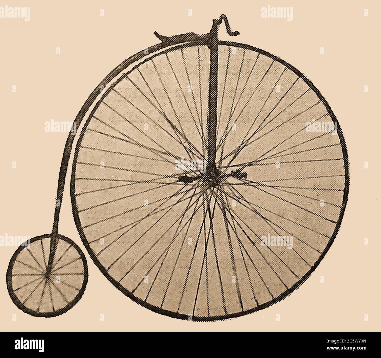 Frühes Fahrrad - A Rudge Racing Ordinary (Penny Farthing) 1884 Stockfoto