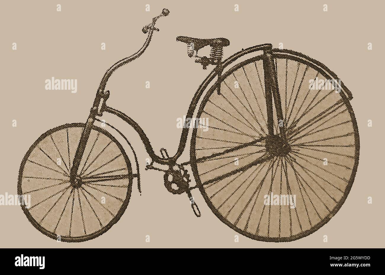 Frühe Fahrrad - McCammons hinten angetriebenen Zyklus 1884 Stockfoto