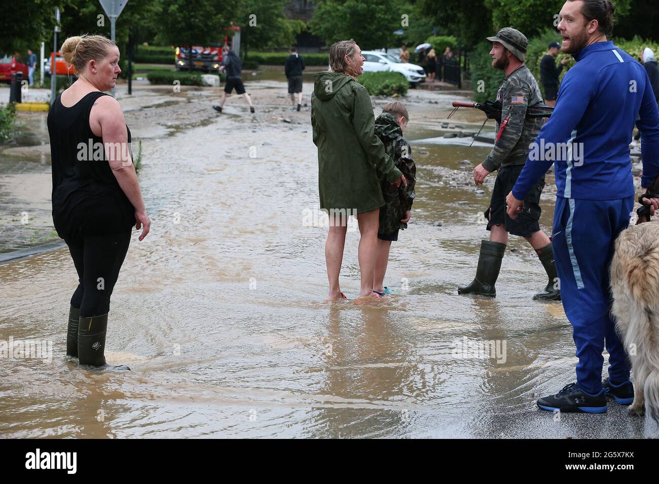 EYGELSHOVEN, 29-06-2021, dutchnews, , Überschwemmungen nach Regen in Limburg - Wateroverlast in delen van Zuid Limburg (Foto by Pro Shots/Sipa USA) *** Weltrechte außer Österreich und den Niederlanden *** Stockfoto