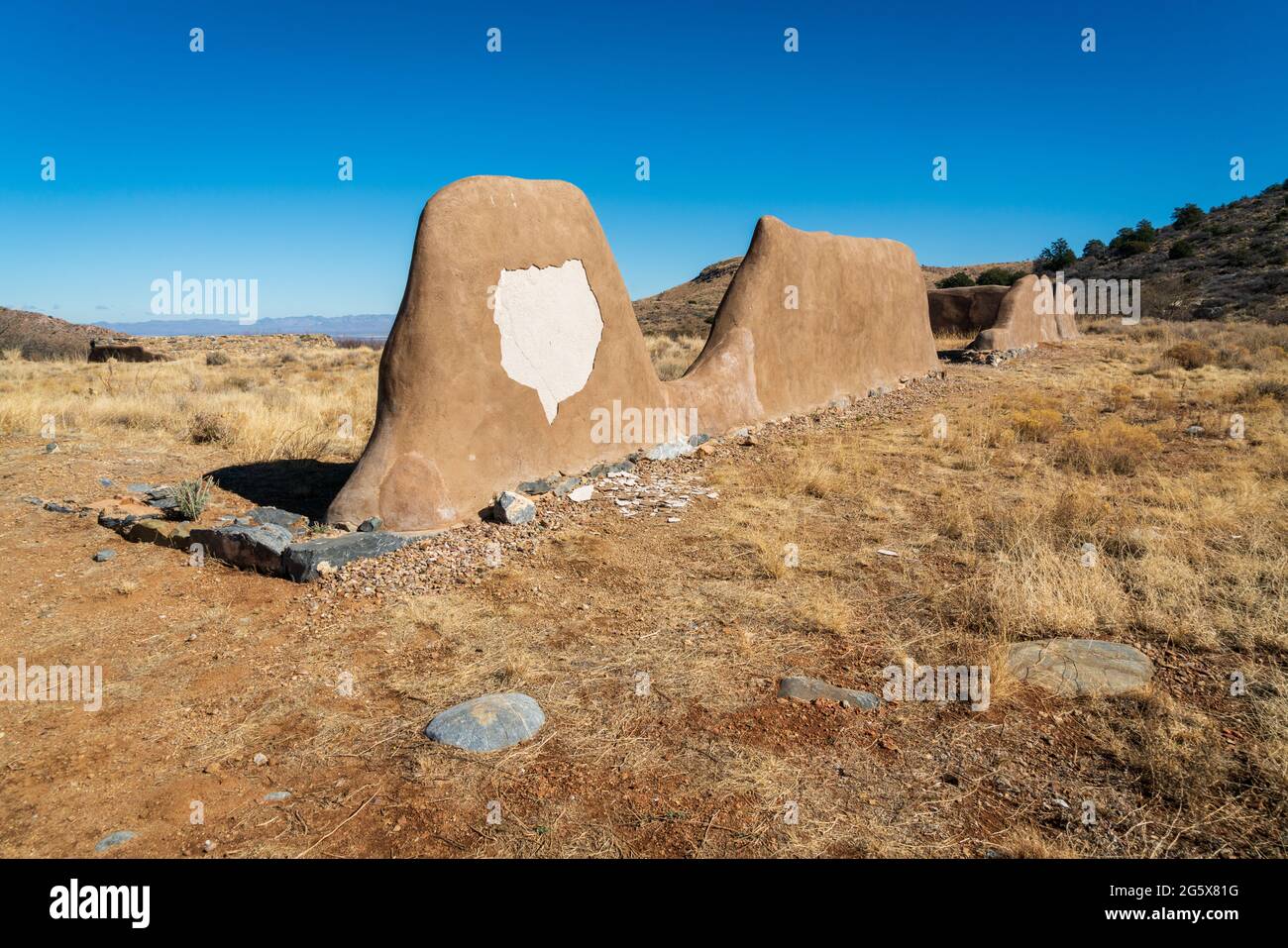 Ruinen an der Fort Bowie National Historic Site im Südosten von Arizona Stockfoto