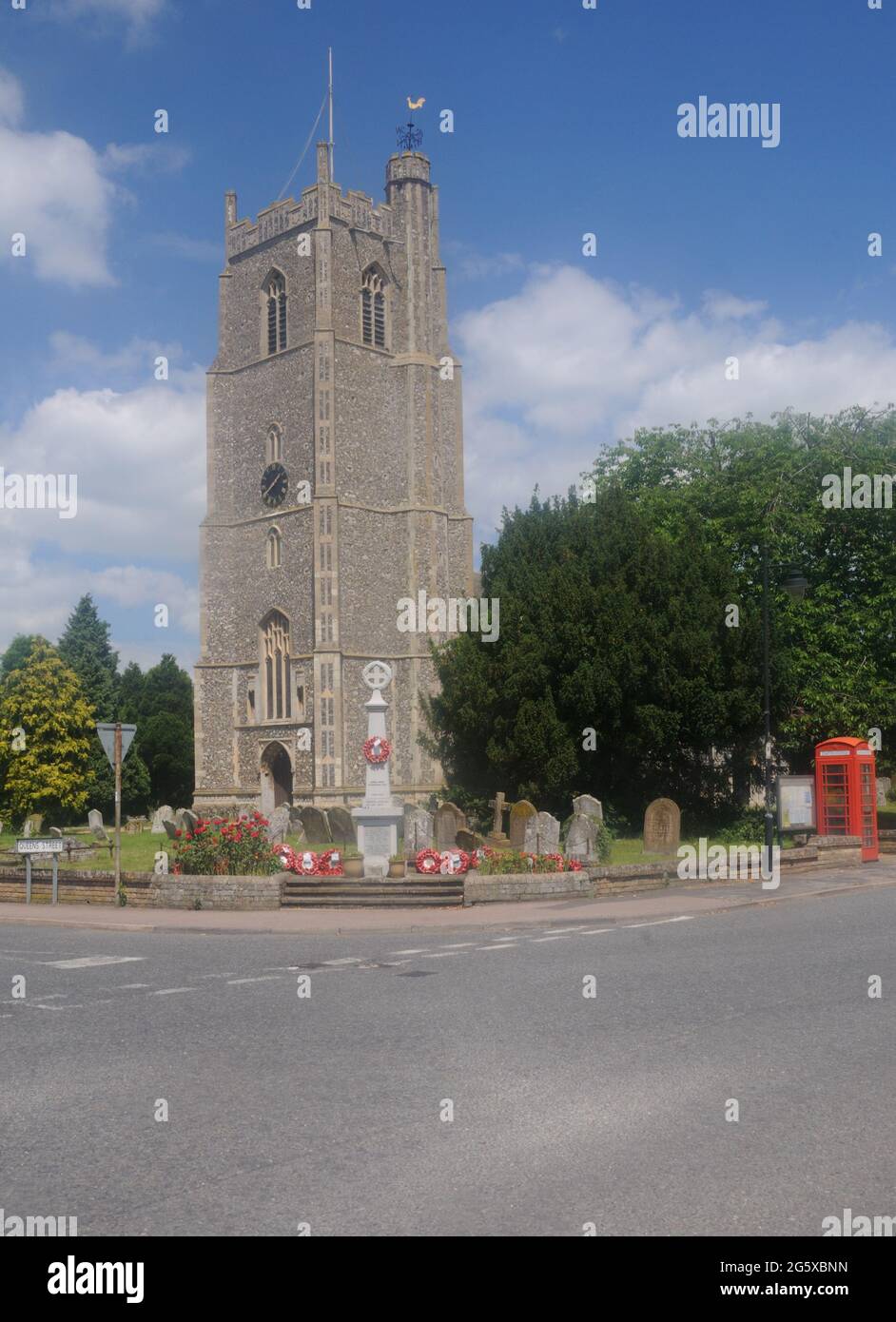 Die Kirche aller Heiligen in Stradbroke, Suffolk, England Stockfoto