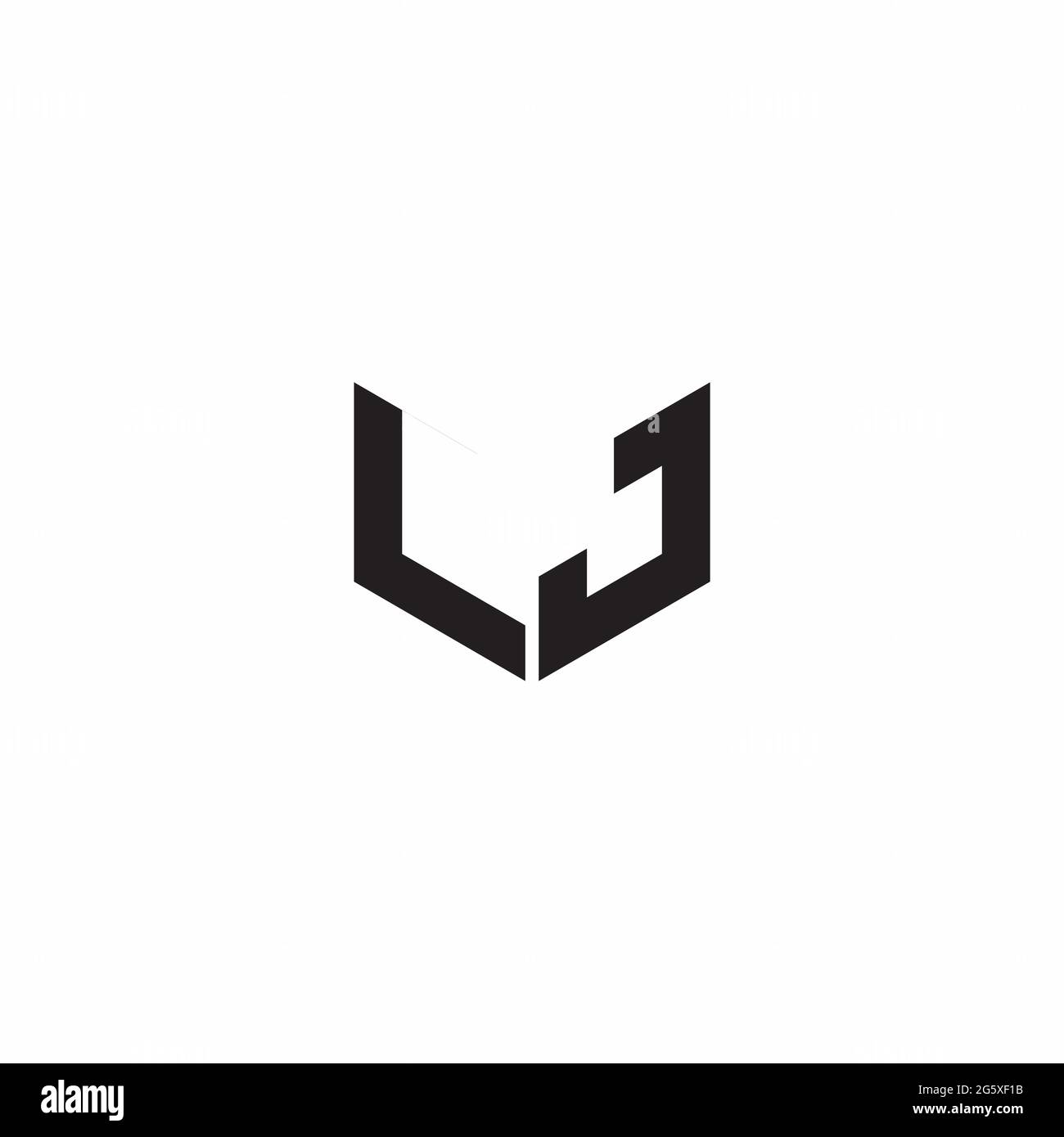 Logo Buchstabe Monogramm Initial Designs Vorlage isoliert auf weißem Hintergrund Stock Vektor