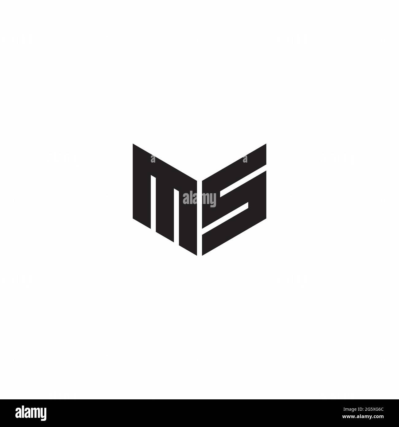 Logo Buchstabe Monogramm Initial Designs Vorlage isoliert auf weißem Hintergrund Stock Vektor