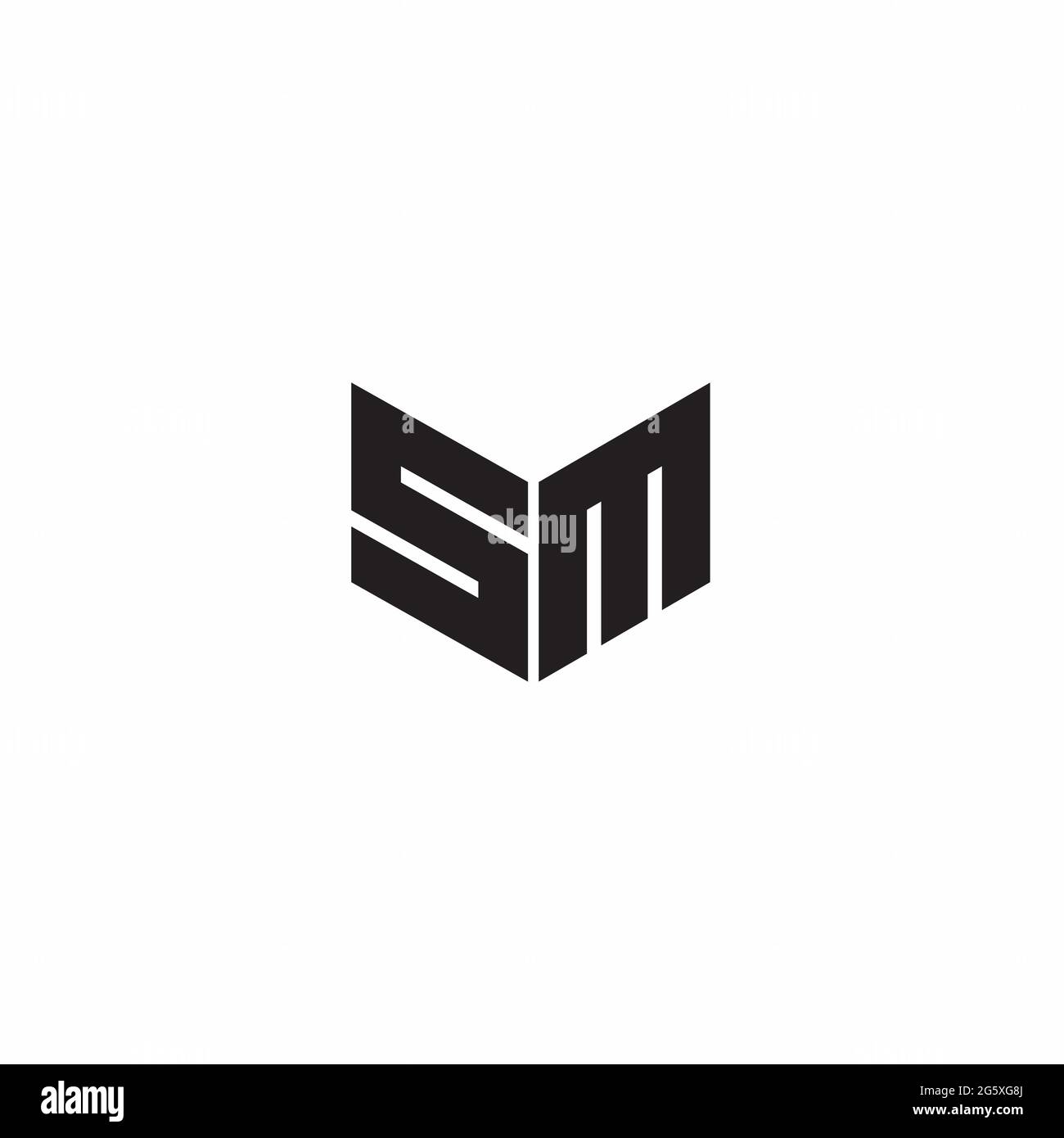 Logo Buchstabe Monogramm Initial Designs Vorlage isoliert auf weißem Hintergrund Stock Vektor