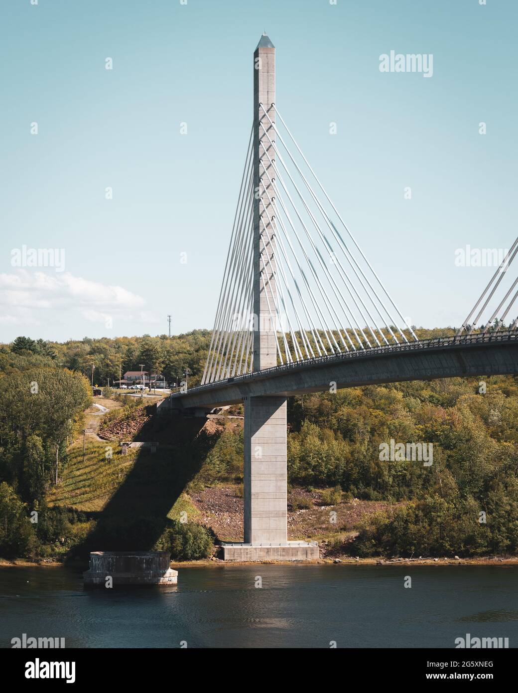 Penobscot Narrows Bridge in, Stockton Springs, Maine Stockfoto