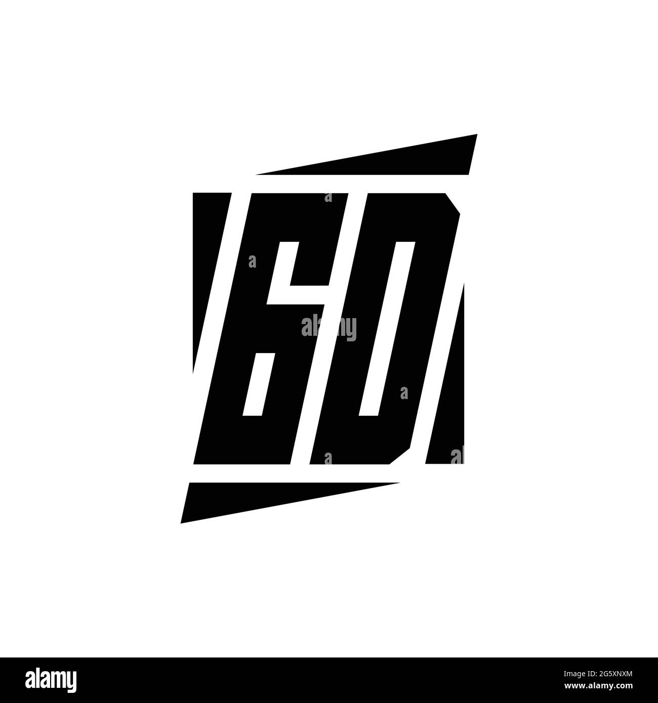 GD Logo-Monogramm mit moderner Konzept-Design-Vorlage isoliert auf weißem Hintergrund Stock Vektor