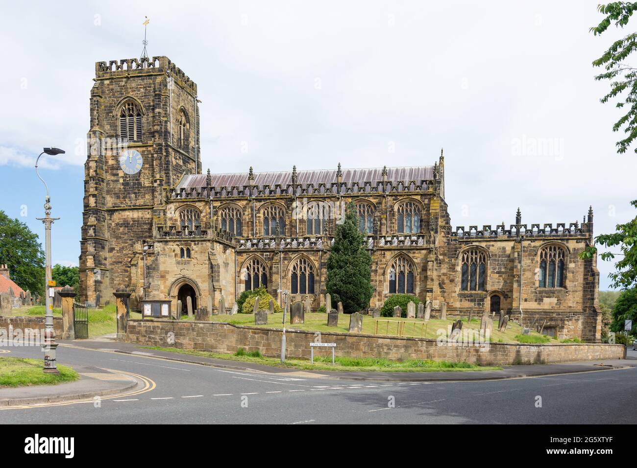 St Mary's Church, Kirkgate, Thirsk, North Yorkshire, England, Vereinigtes Königreich Stockfoto