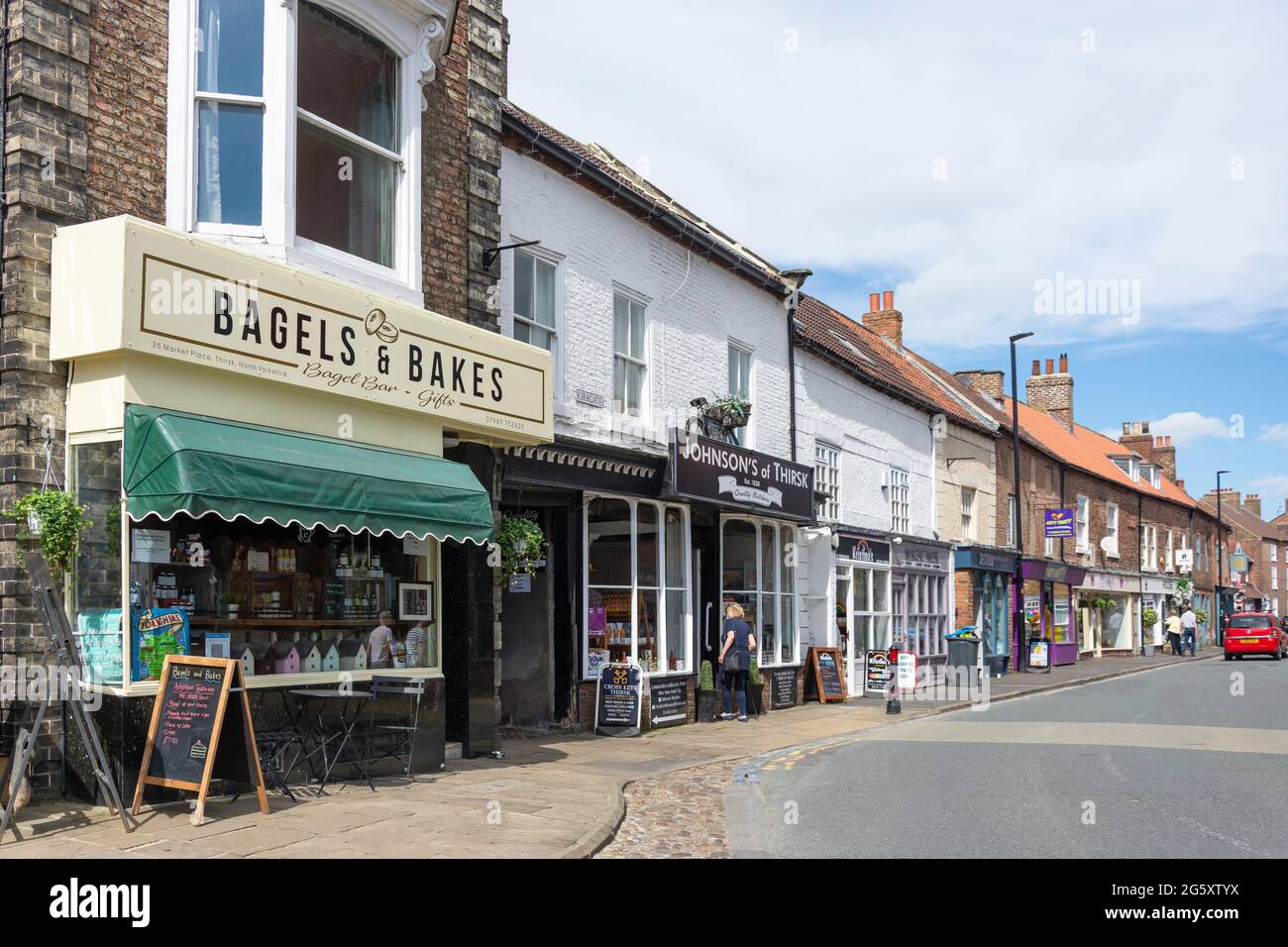 Kirkgate, Thirsk, North Yorkshire, England, Großbritannien Stockfoto