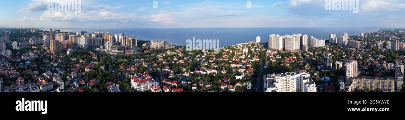 Odessa Ukraine Arcadia Bucht Panoramablick: 9. Juni 2021 Stockfoto