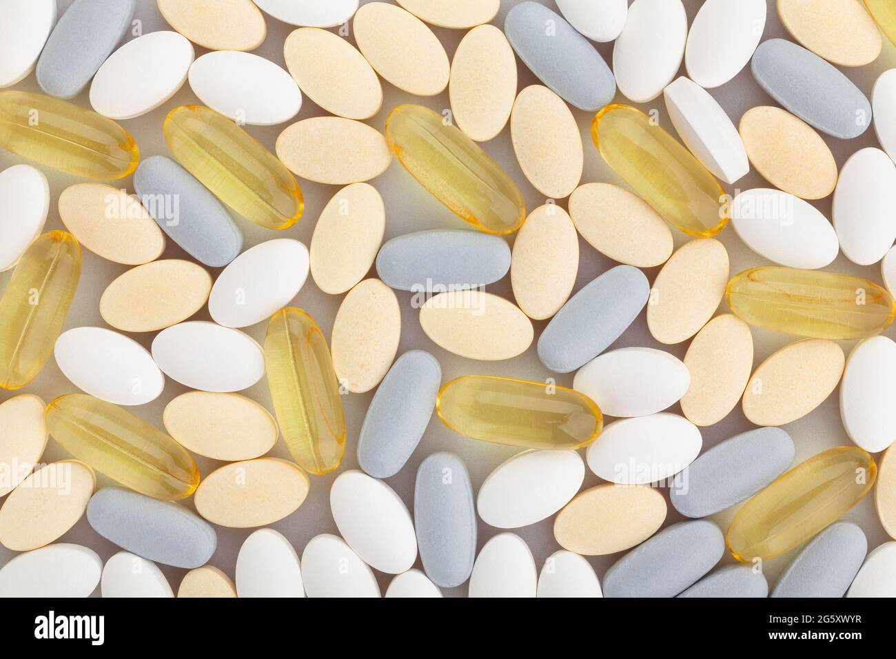 Vitamin Pillen Textur Hintergrundmuster Stockfoto