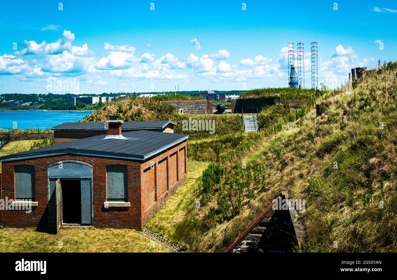 Artillery Store Fort charlotte auf georges Island Stockfoto