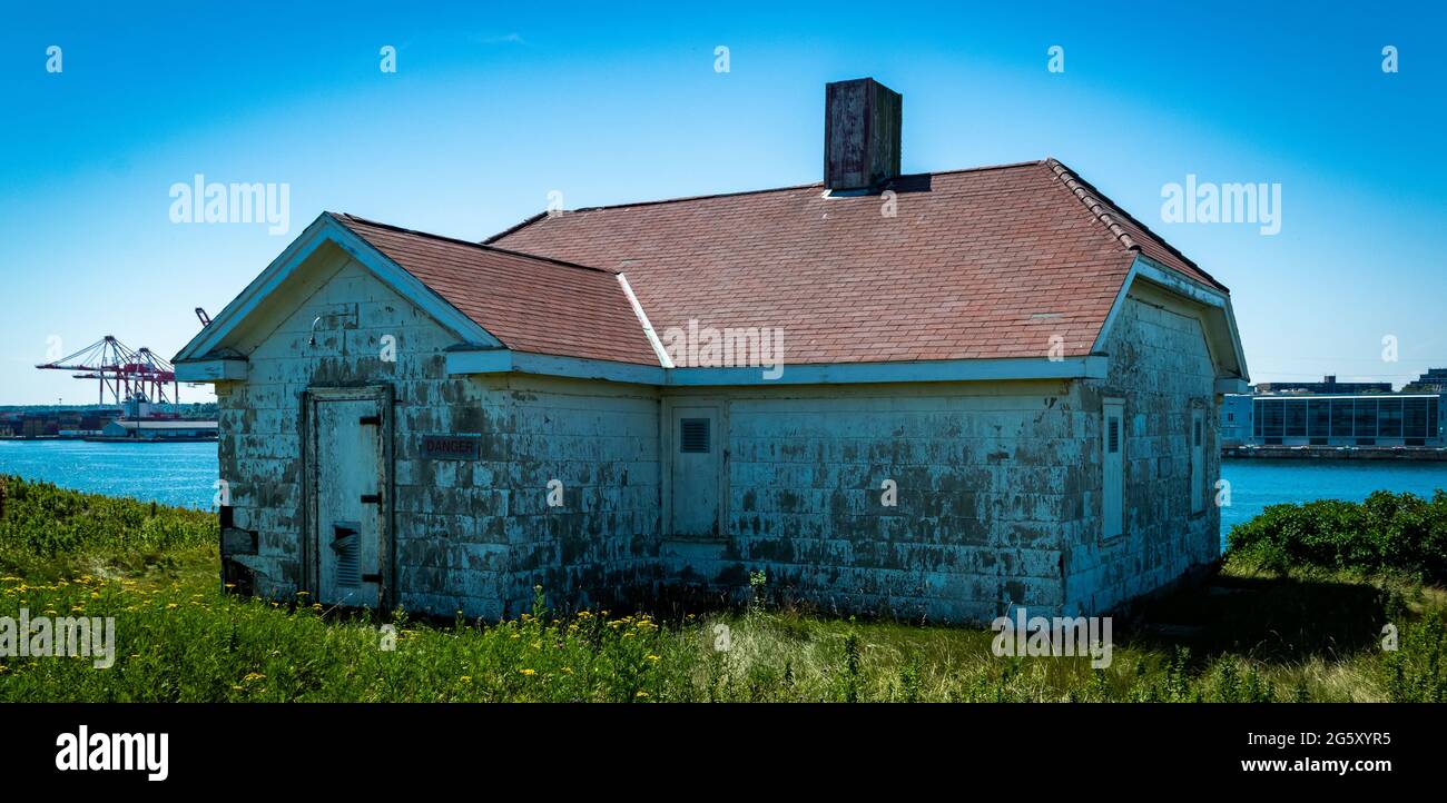 Leuchtturm Keeper’s House, Georges Island Stockfoto