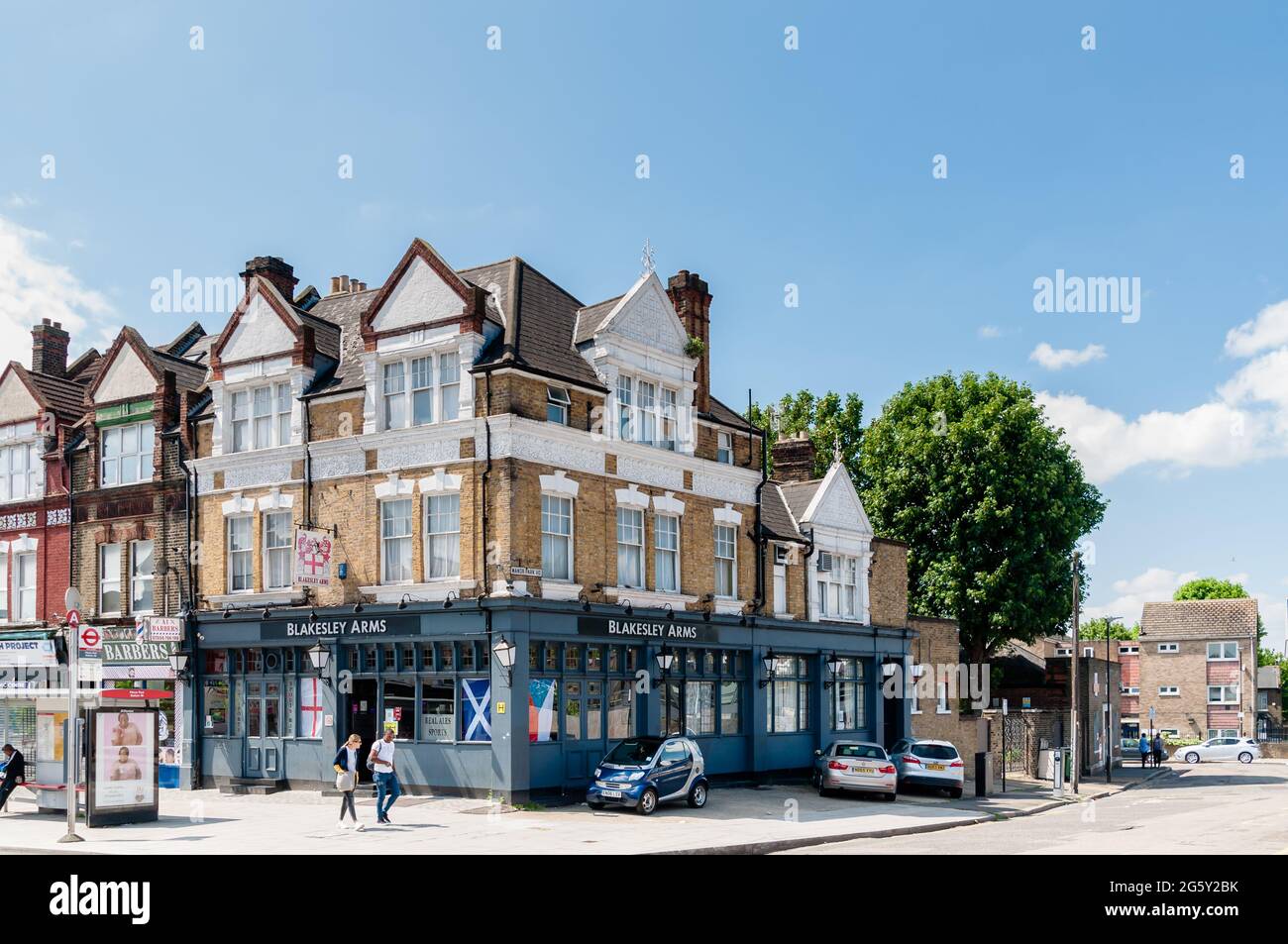 Blakesley Arms dreistöckiges Pub wurde 1890er Jahre, 53 Station Road, Manor Park, Newham, London, Vereinigtes Königreich Stockfoto