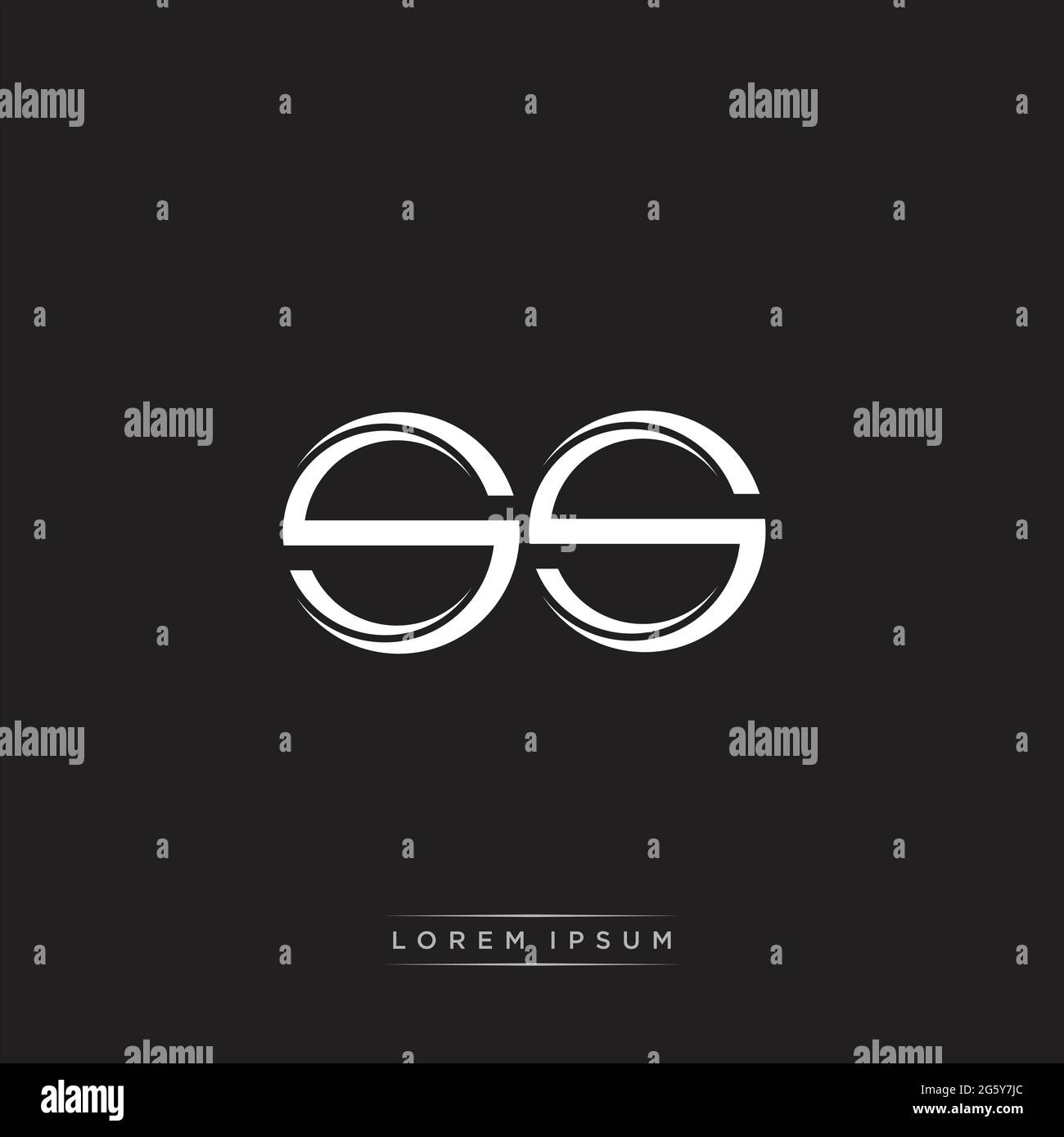 Anfangsbuchstabe Split Kleinbuchstaben Logo Moderne Monogramm-Vorlage isoliert auf Schwarz-Weiß-Farben mit Vektor 10 Stock Vektor