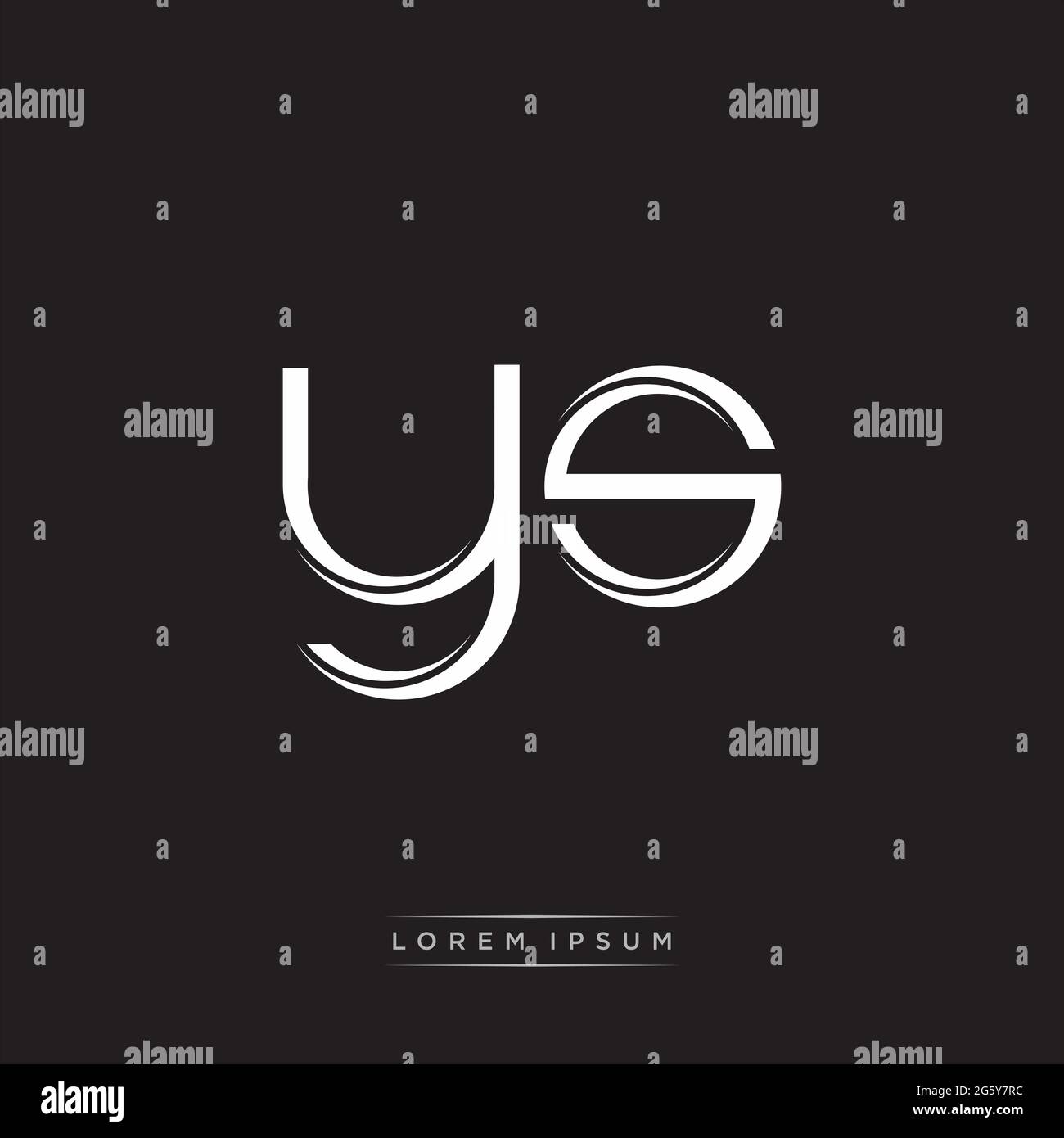 Anfangsbuchstabe Split Kleinbuchstaben Logo Moderne Monogramm-Vorlage isoliert auf Schwarz-Weiß-Farben mit Vektor 10 Stock Vektor