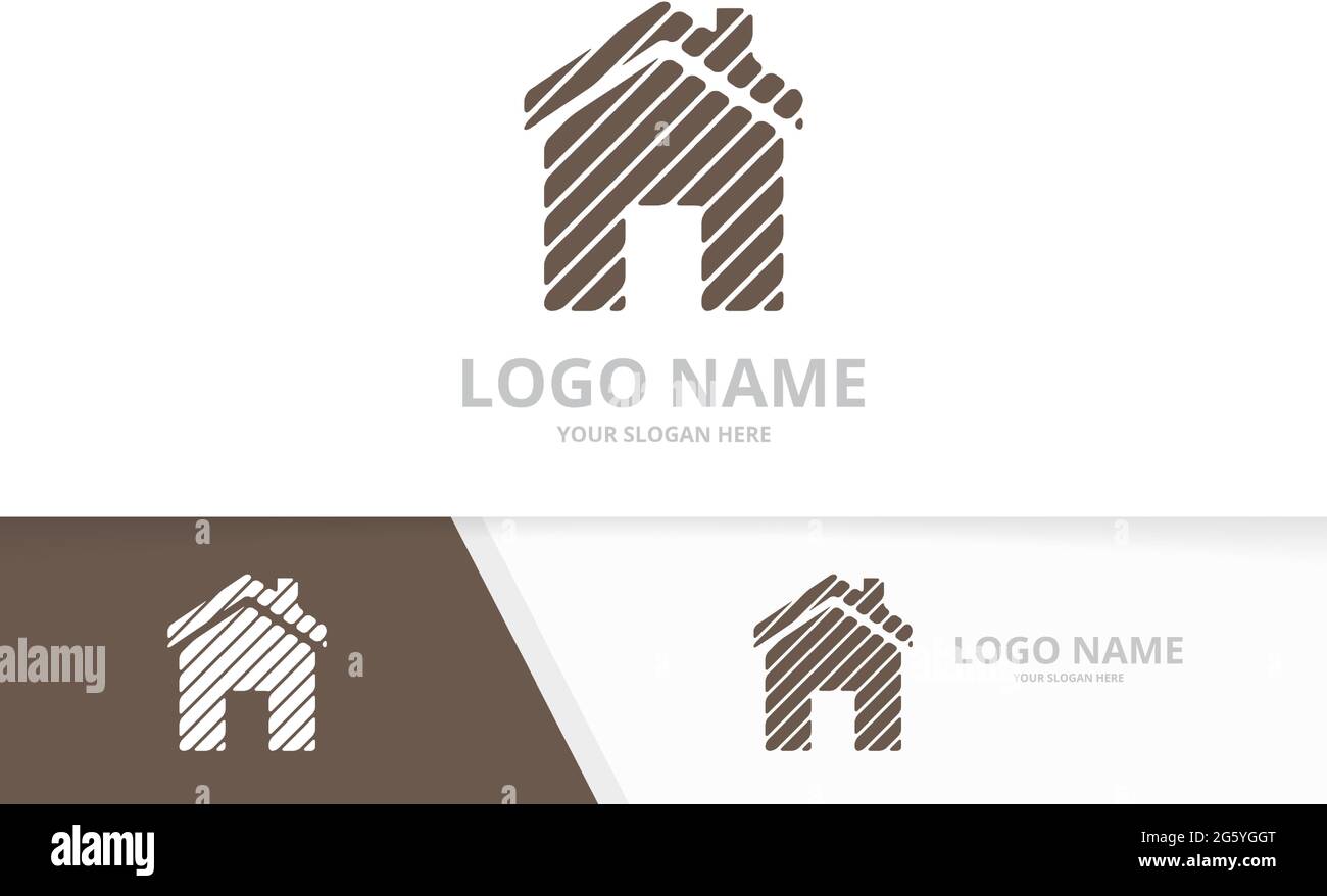 Design-Vorlage für Immobilien, Architektur und Logos. Haus, Bau Logo Kombination. Stock Vektor