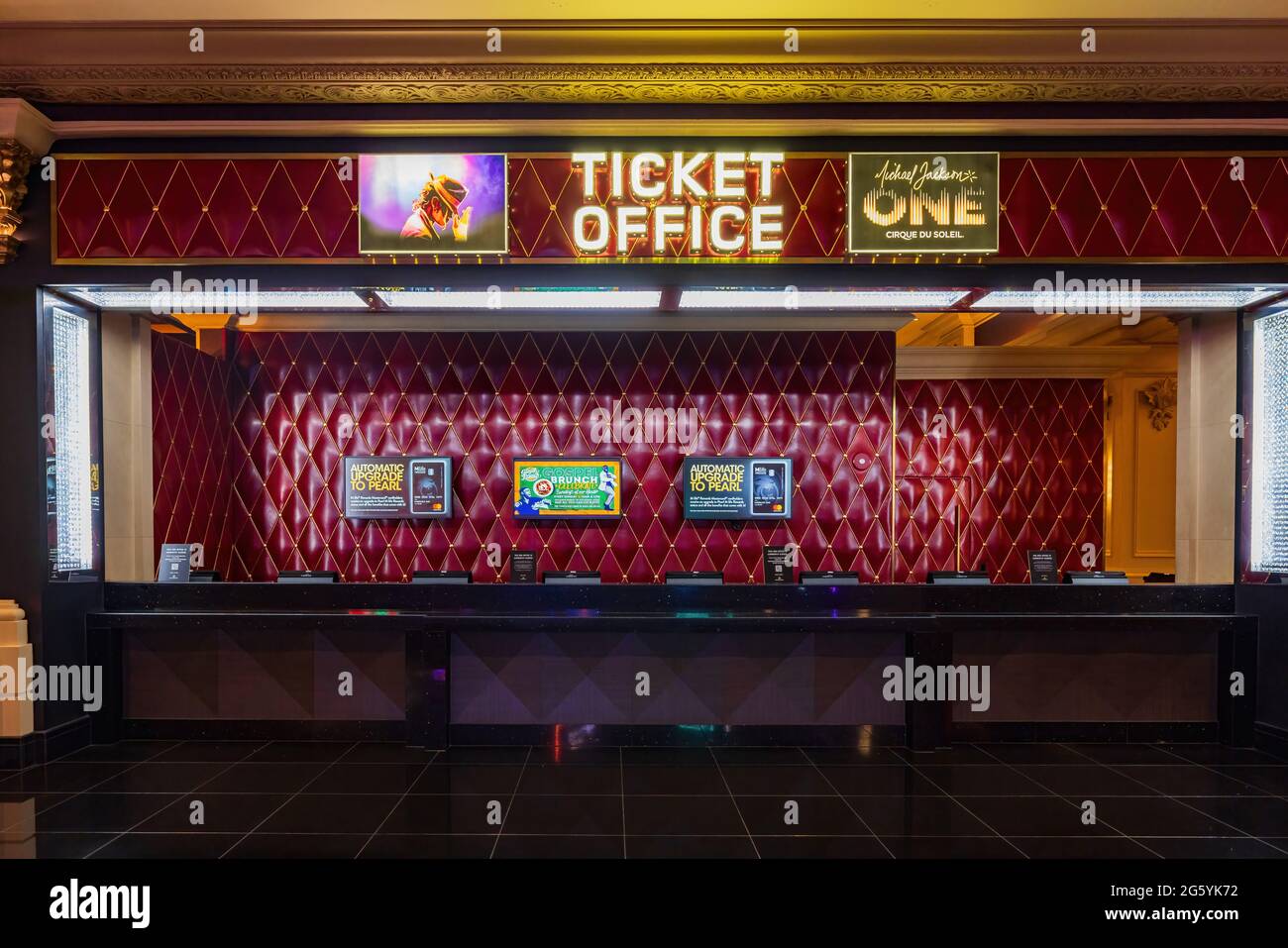 Las Vegas, 29. JUNI 2021 - Kartenbüro des Mandaly Bay Casinos Stockfoto