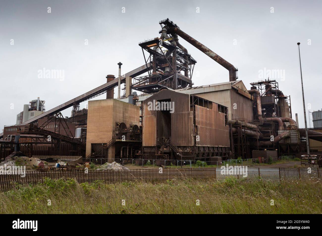 Das Werk von British Steel in Redcar in Cleveland, Mittwoch, 30. Juni 2021. Die Produktion des Werks wurde 2015 eingestellt und soll 2022 komplett abgerissen werden. Quelle: Paul Thompson/Alamy Live News. Stockfoto