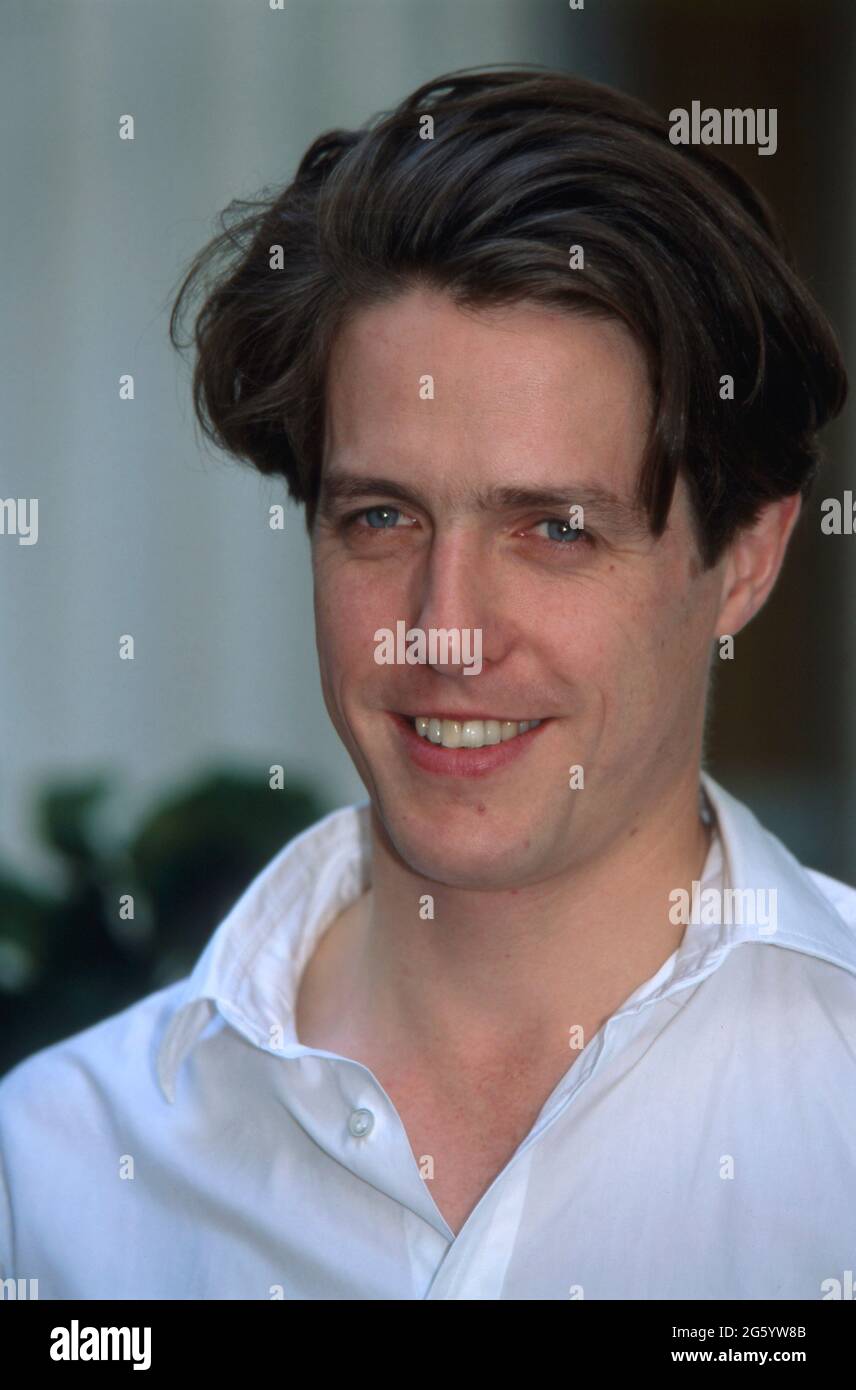 Hugh Grant, britischer Schauspieler, Portrait 1994. Hugh Grant, britischer Schauspieler, Porträt 1994. Stockfoto