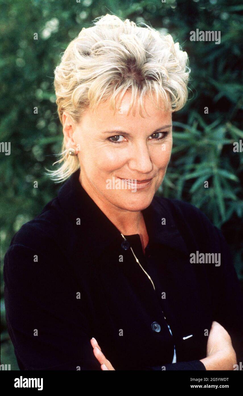 Mariele Millowitsch, deutsche Schauspielerin, TV-Darstellerin, Portrait um 1997. Mariele Millowitsch, deutsche Schauspielerin, Fernsehschauspielerin, Porträt um 1997. Stockfoto