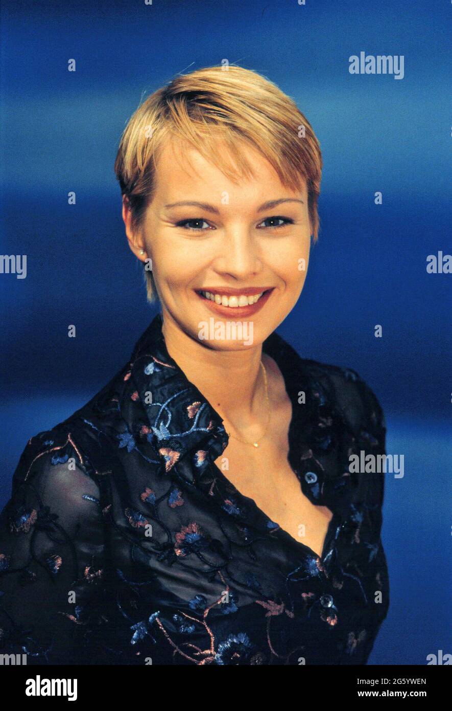 Susann Atwell, deutsche Fernsehmoderatorin, Portrait 1997. Susann Atwell, deutsche TV-Moderatorin, Portrait 1997. Stockfoto