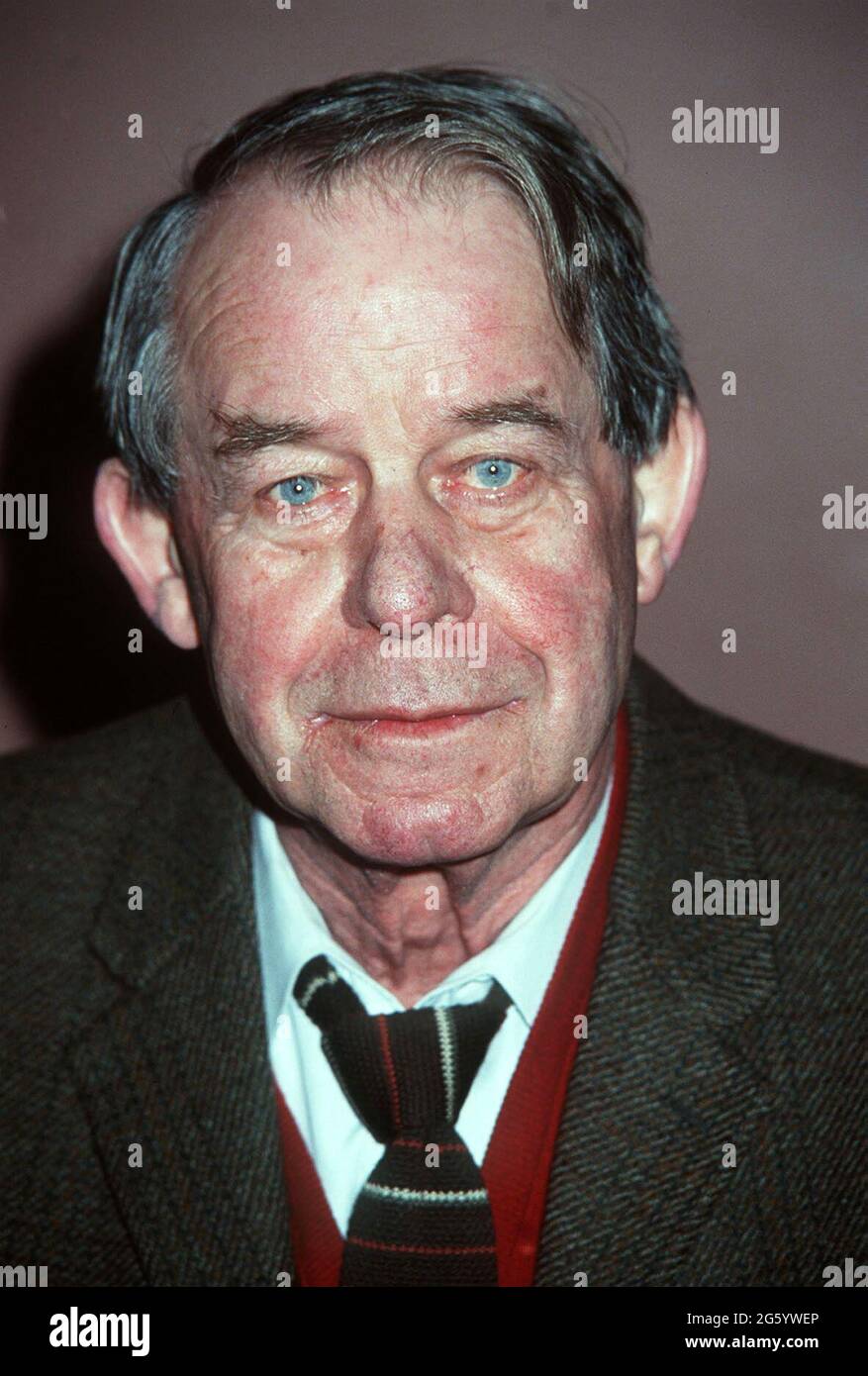 Siegfried Lenz, deutscher Schriftsteller, einer der bekanntesten Erzähler der deutsch-sprachigen Nachkriegs- und Gegenwarts-Literatur, Portrait um 1998. Siegfried Lenz, deutscher Schriftsteller, einer der bekanntesten deutschsprachigen Erzähler der Nachkriegsliteratur und Gegenwartsliteratur, Porträt um 1998. Stockfoto