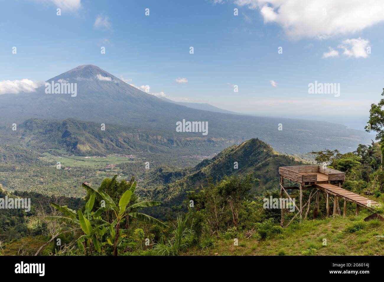Mount Agung (Gunung Agung), Vulkan in Karangasem Regency, Bali, Indonesien Stockfoto