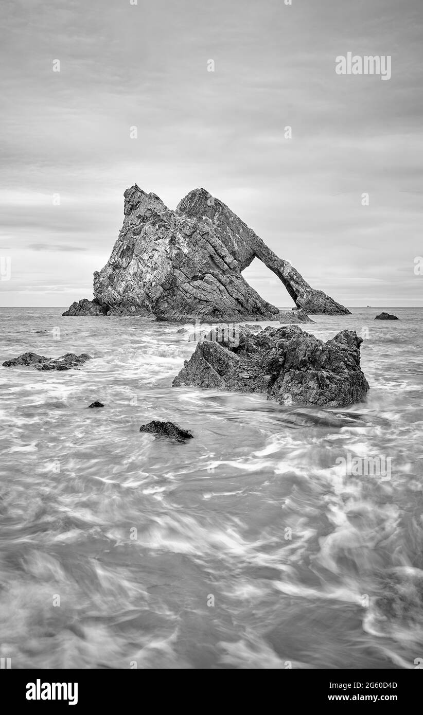 Bogen Geige Rock, Schottland Stockfoto