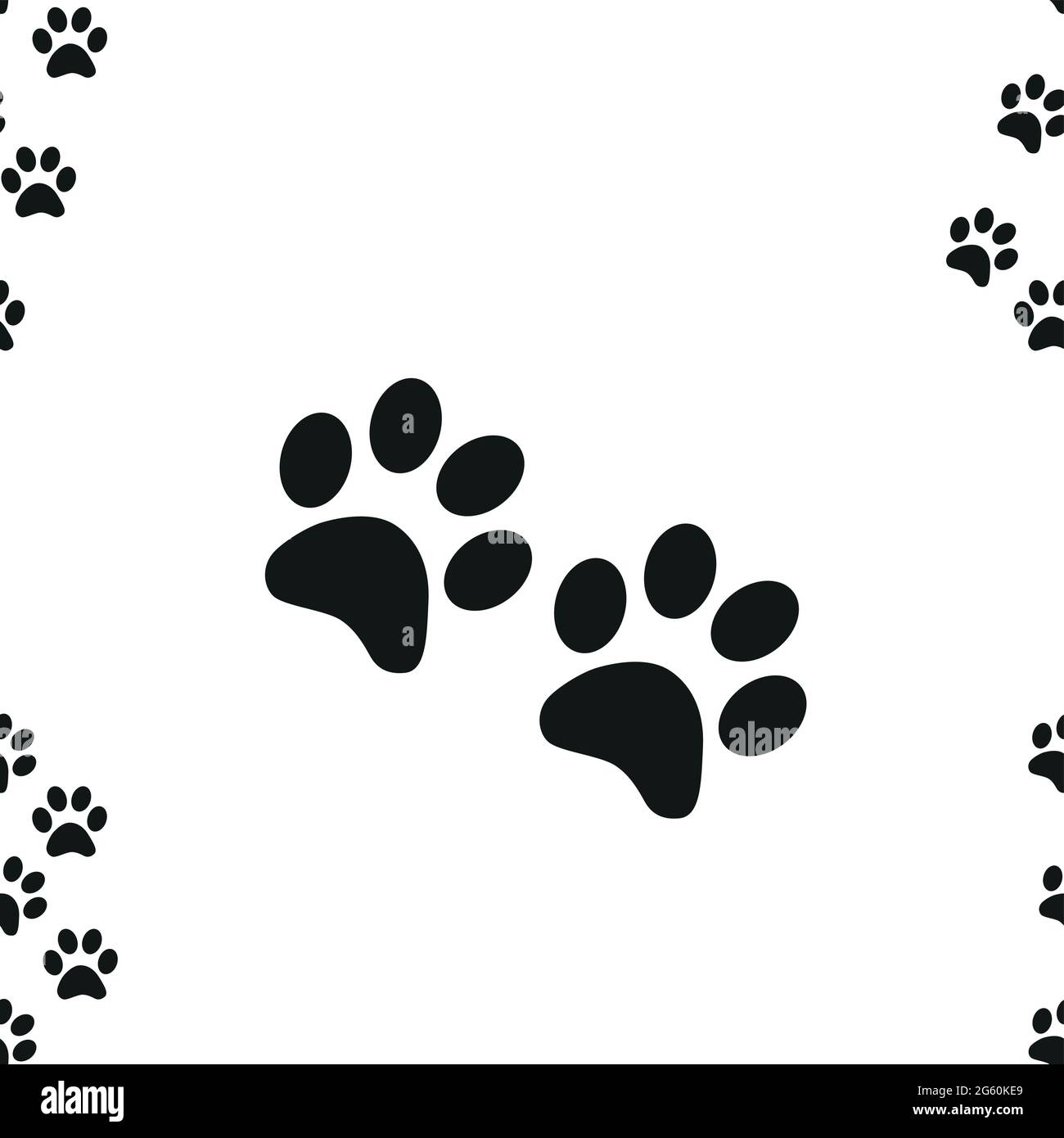 Tier Fußabdruck nahtlose Muster. Fußabdrücke einer Katze, eines Hundes,  eines Bären, eines Löwen, eines Leoparden und anderer Tiere  Stock-Vektorgrafik - Alamy