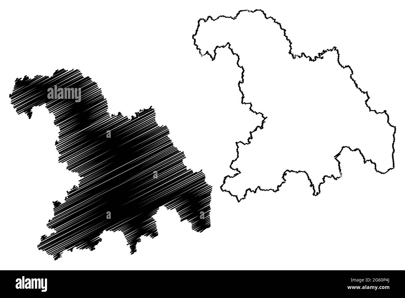 Alessandria Provinz (Italien, Italienische Republik, Region Piemont) Karte Vektor Illustration, Skizze Provinz Alessandria Karte Stock Vektor