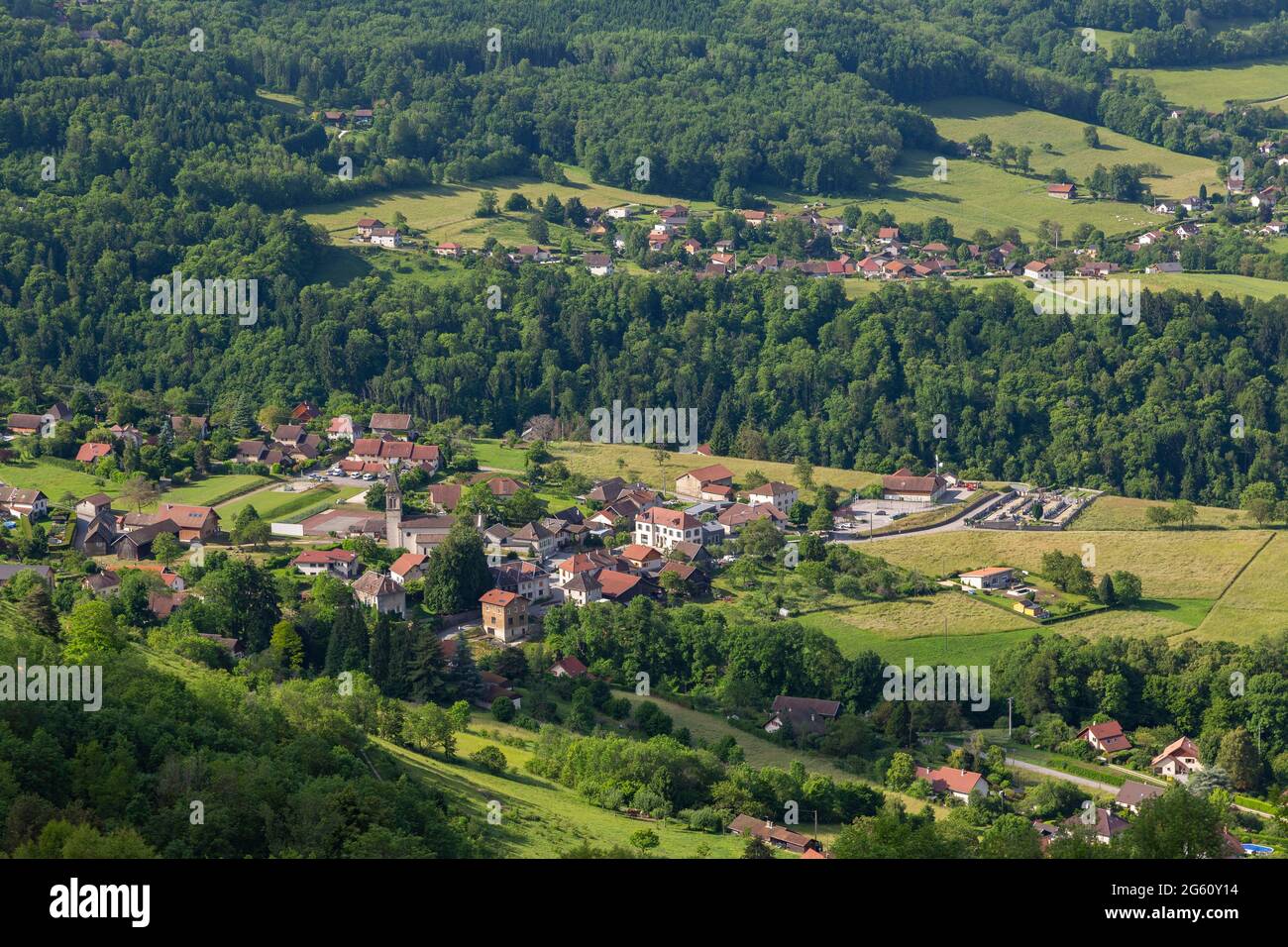 Frankreich, Isere, Belledonne-Massiv, Revel-Dorf Stockfoto