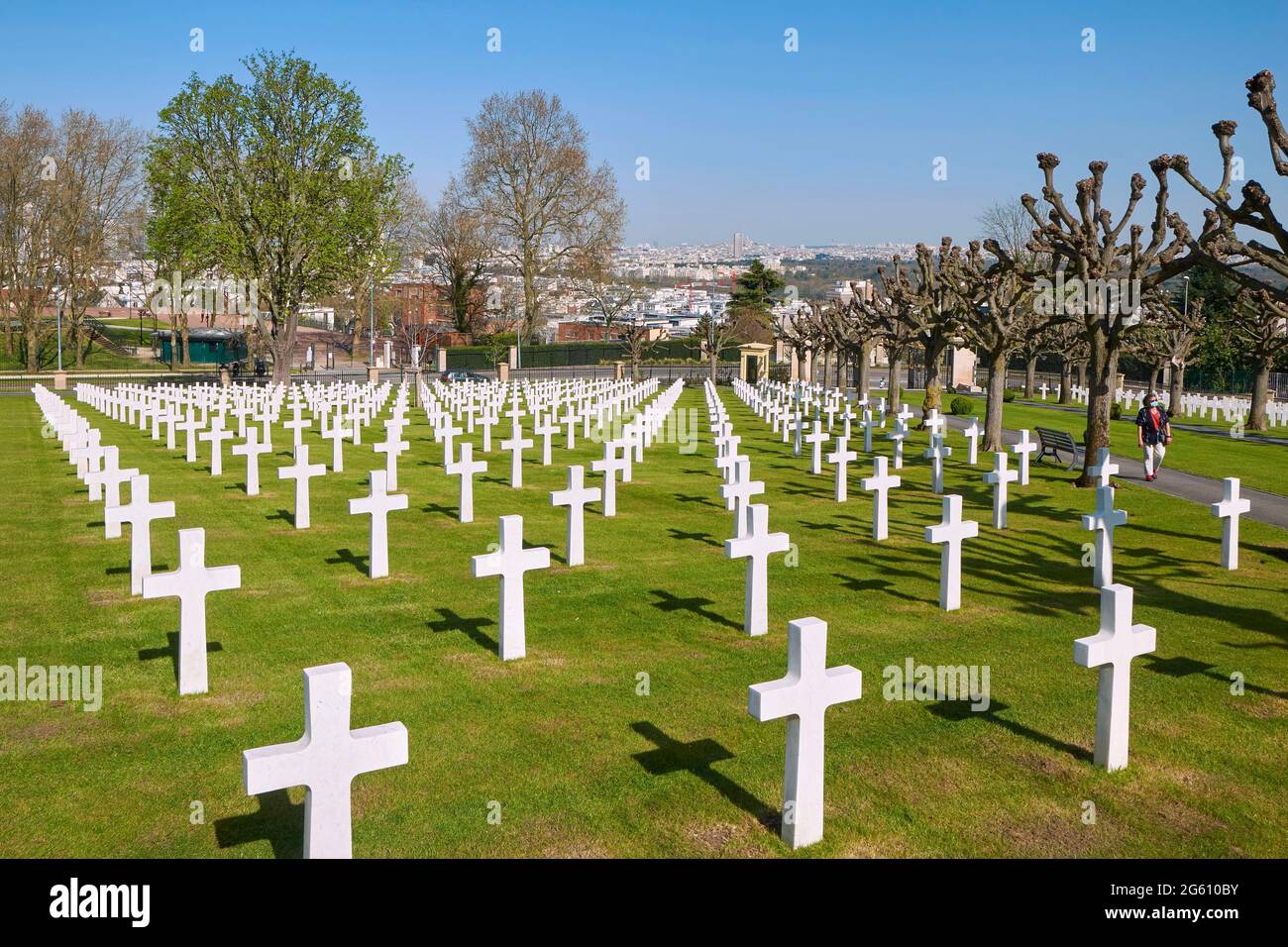 Frankreich, Hauts de seine, Suresnes, Mont Valerien, American Cemetery and Memorial Stockfoto