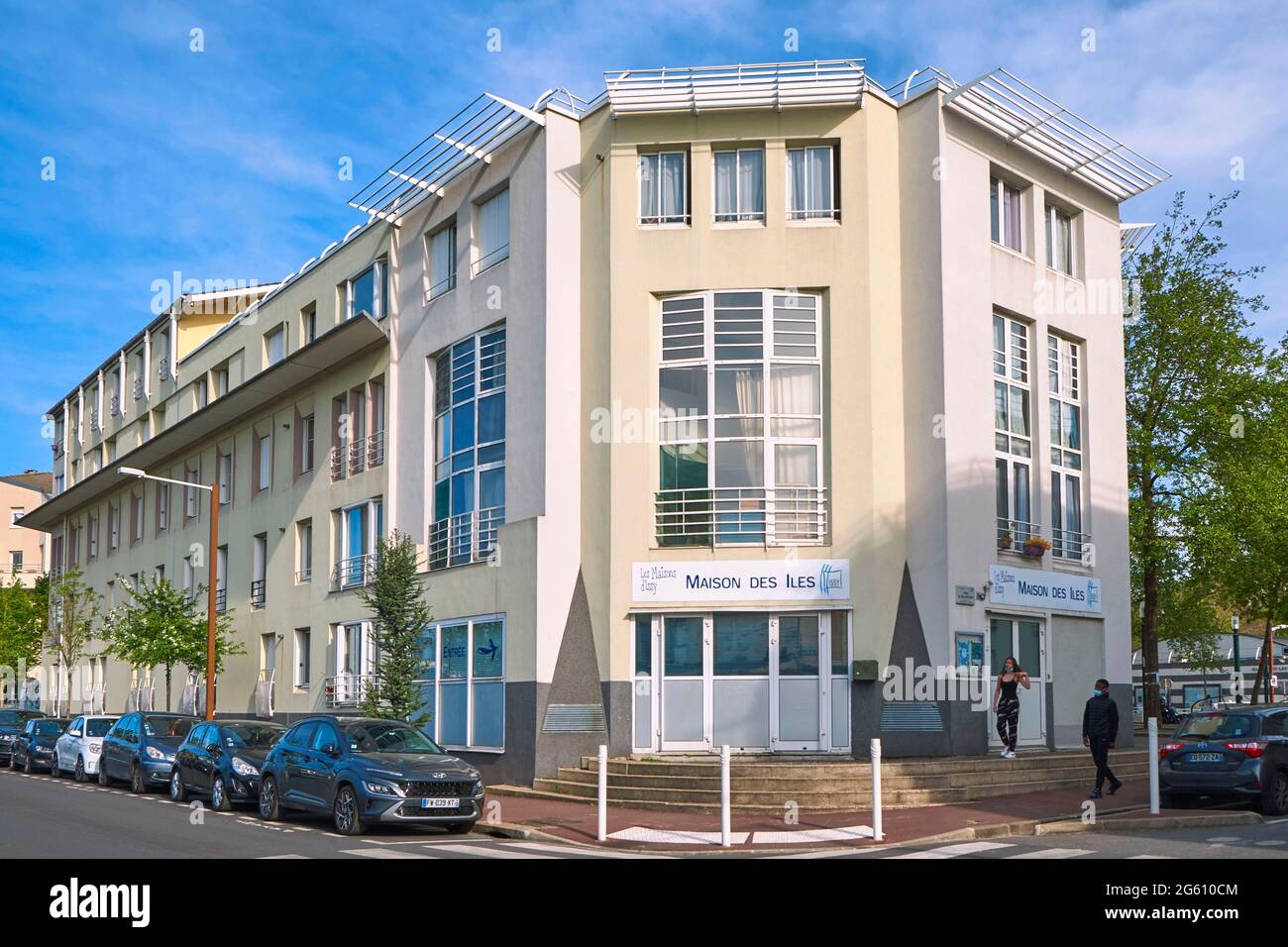 Frankreich, Hauts de seine, Issy les Moulineaux, das Wohngebiet der Insel Saint Germain, Maison des iles Stockfoto