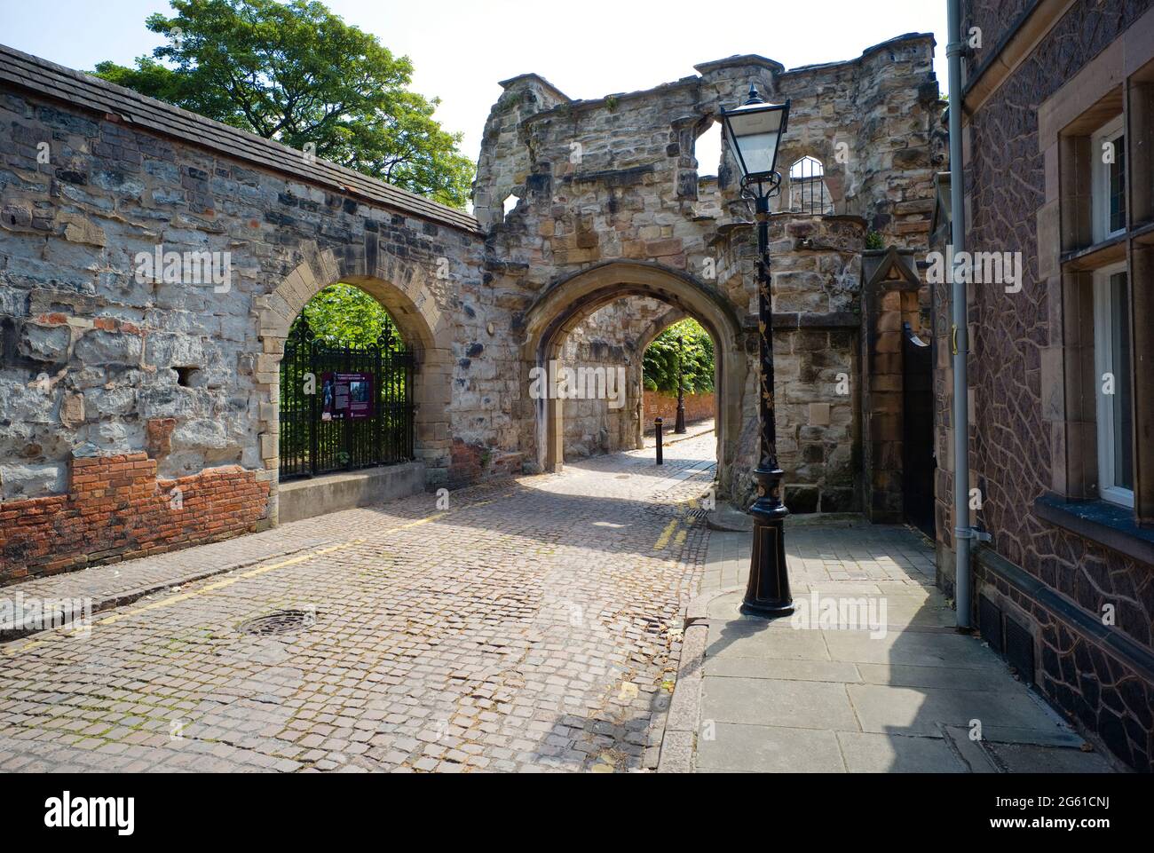 Turret Gateway Teil der Leicester Castle Walls Stockfoto