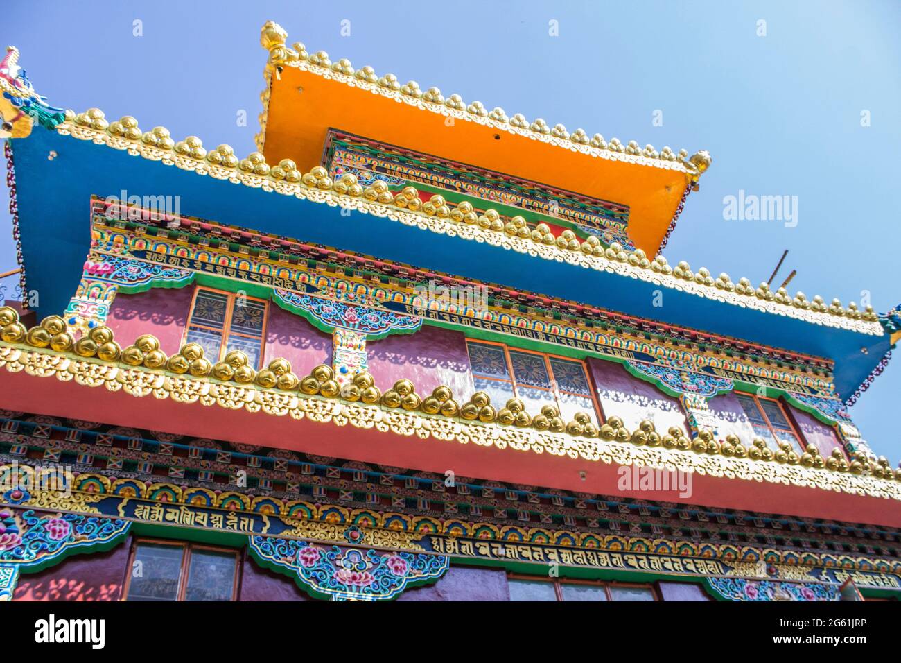 Das Kloster in Dharamshala, Himachal Stockfoto