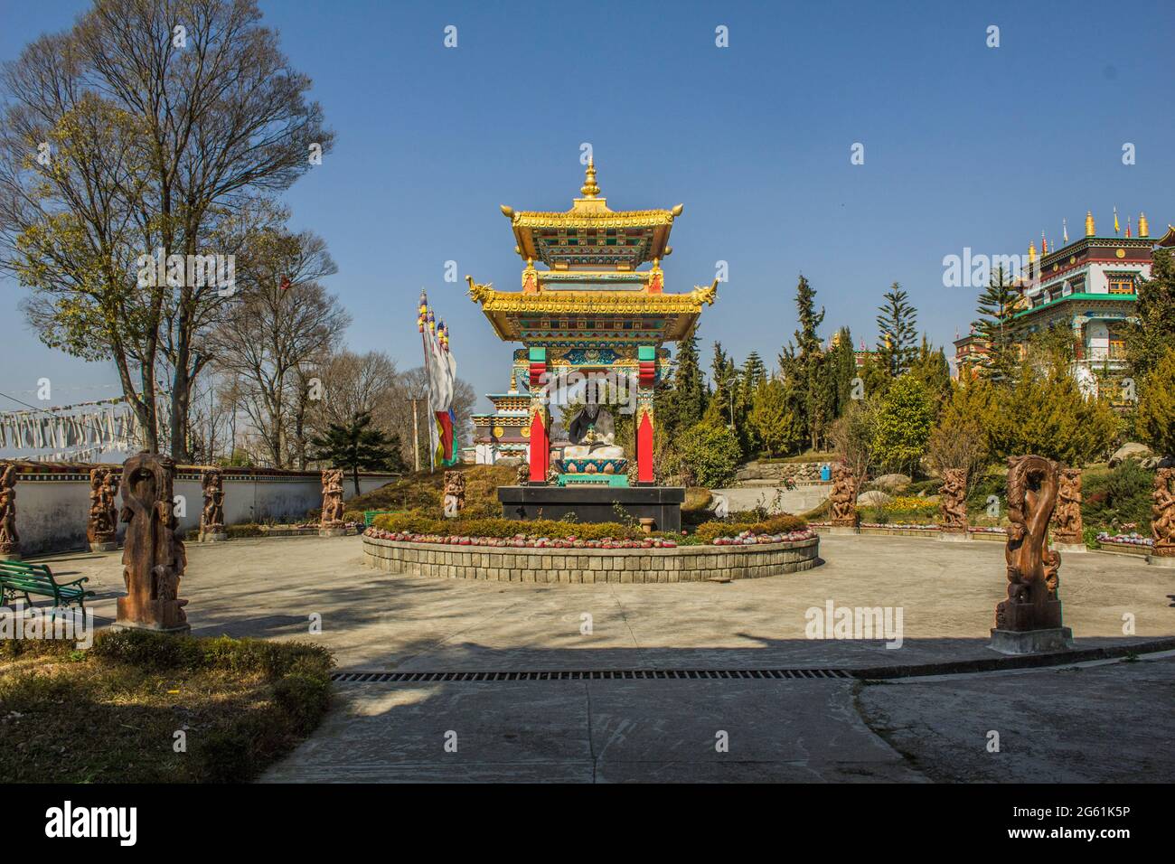 Kloster in Bir Billing, Himachal Stockfoto