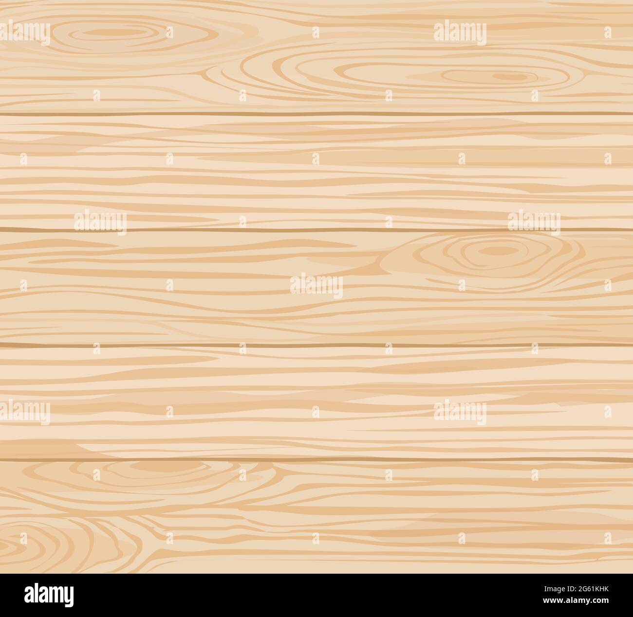 Holz Textur Vektor-Muster für Hintergrund, Tapete, Oberfläche und Innendekoration. Hellbraune glatte horizontale Dielen, Naturmaterial mit Stock Vektor