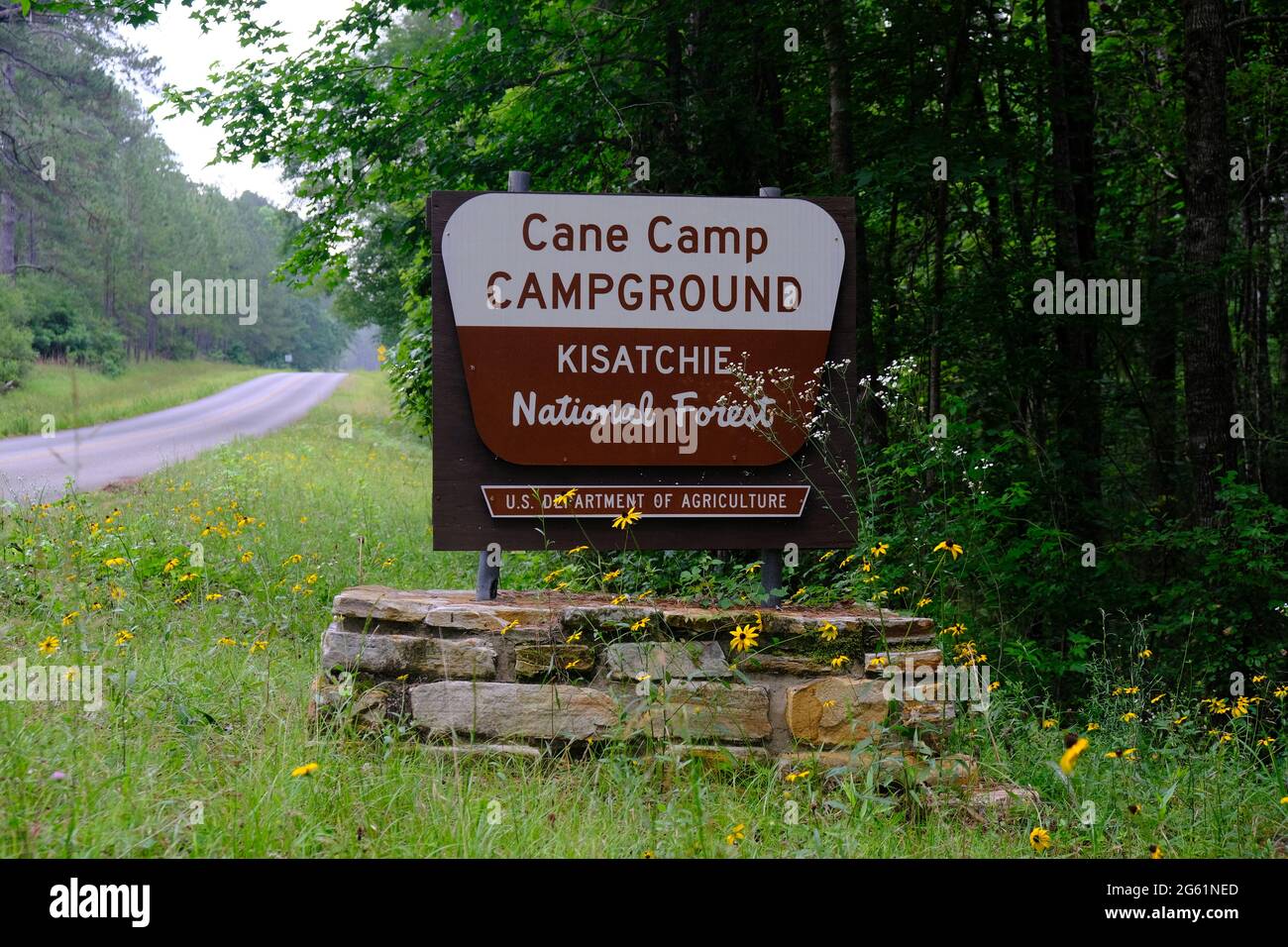 Cane Camp Campground im Kisatchie National Forest in Louisiana Stockfoto