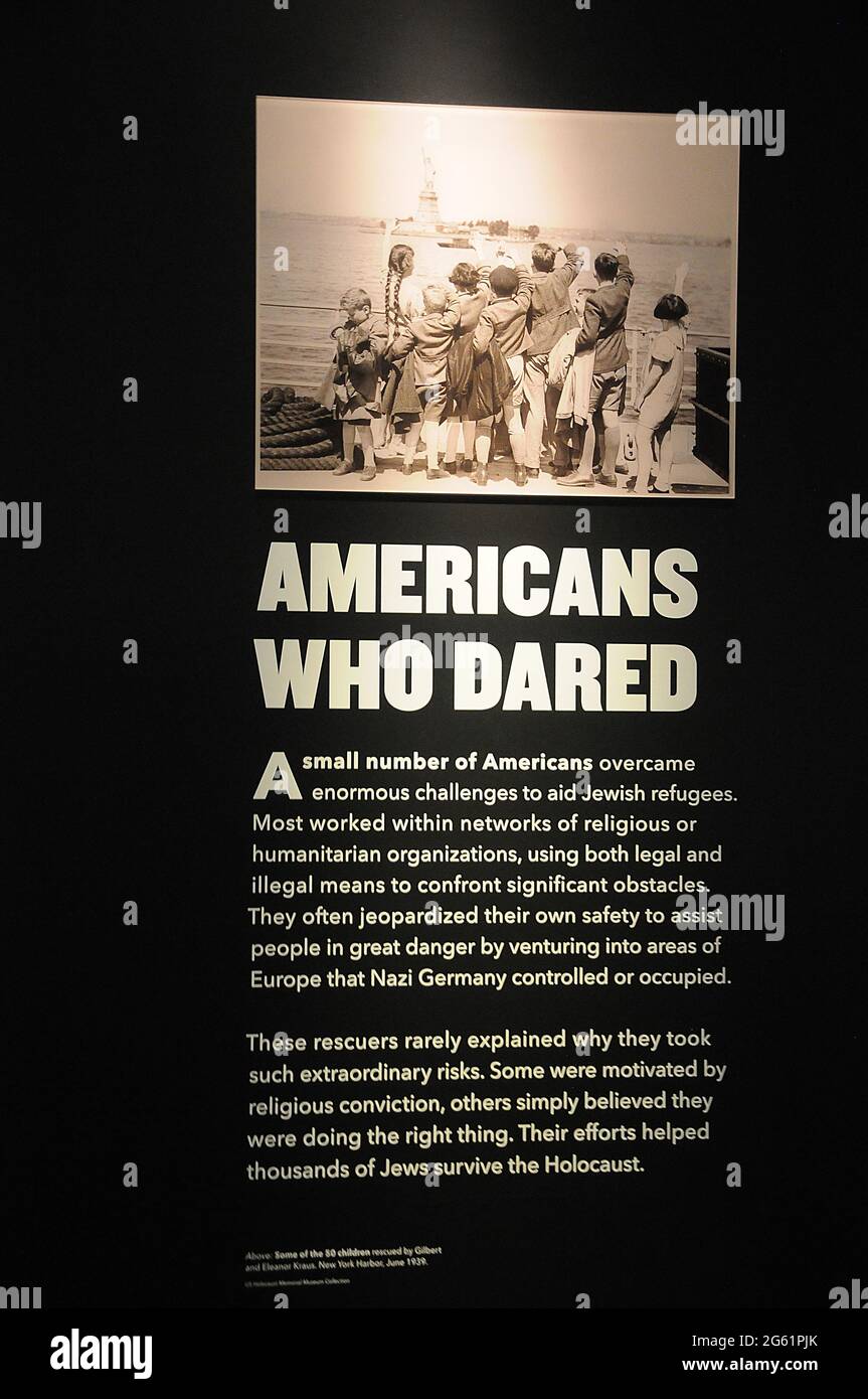 WASHINGTON D C/District of Columbia/USA./ 11..Mai. 2019/ United States Holocaust Memorial Museum auf Roul Wallenberg Pl. SW washington DC. (P Stockfoto