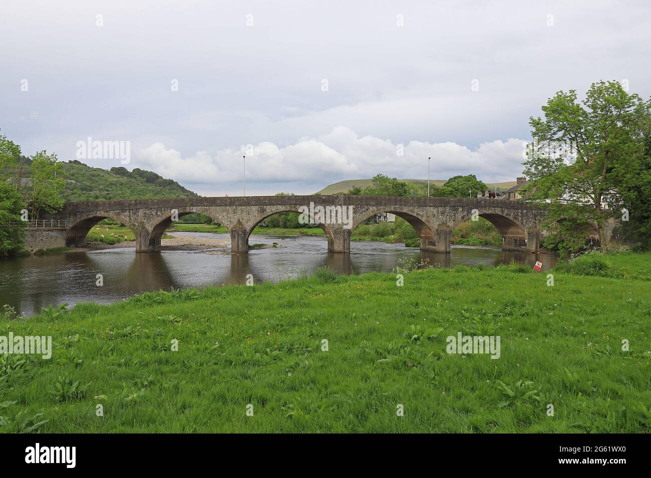 Builth Wells Bridge, Wales, Großbritannien Stockfoto
