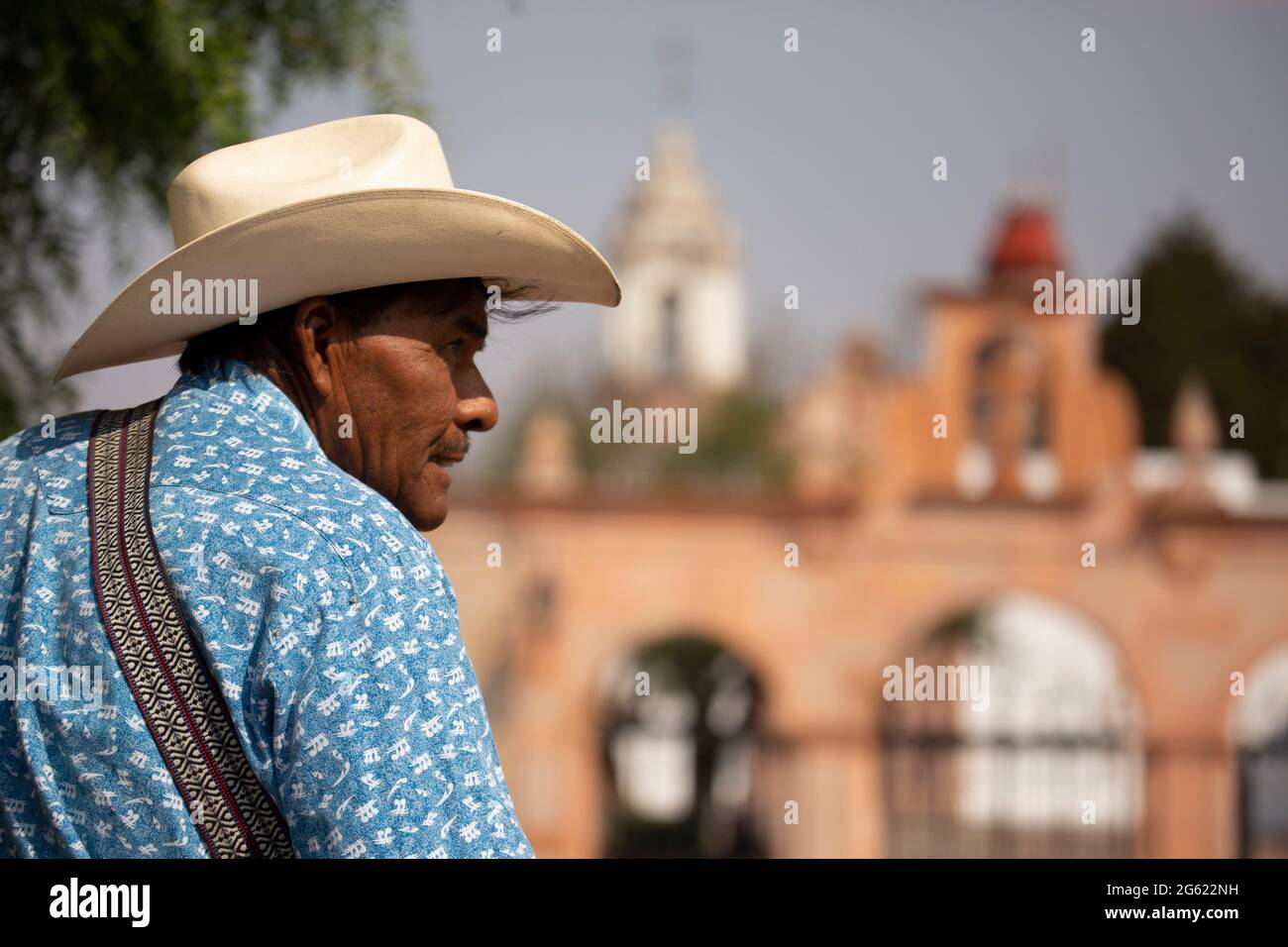 Zacatecas City, Zacatecas City, Mexiko - 23. Mai 2019: Ein Musiker spielt Musik im Hear of Zacateacas. Stockfoto