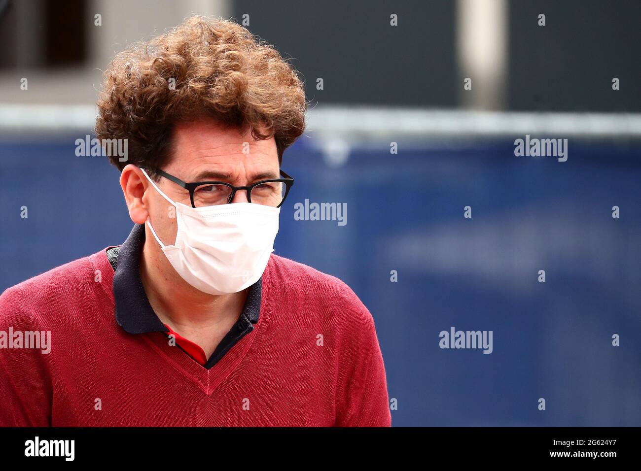 Spielberg, Osterreich. Juli 2021. Mattia Binotto Teamchef der Scuderia Ferrari, Formel-1-Weltmeisterschaft 2021, österreichischer GP 1. Juli 2021Foto Federico Basile/Insidefoto Credit: Insidefoto srl/Alamy Live News Stockfoto