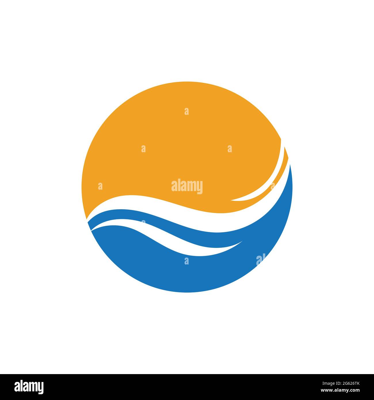 Illustration des Vektorgrafiks des Wasserwellenlogos Stock Vektor